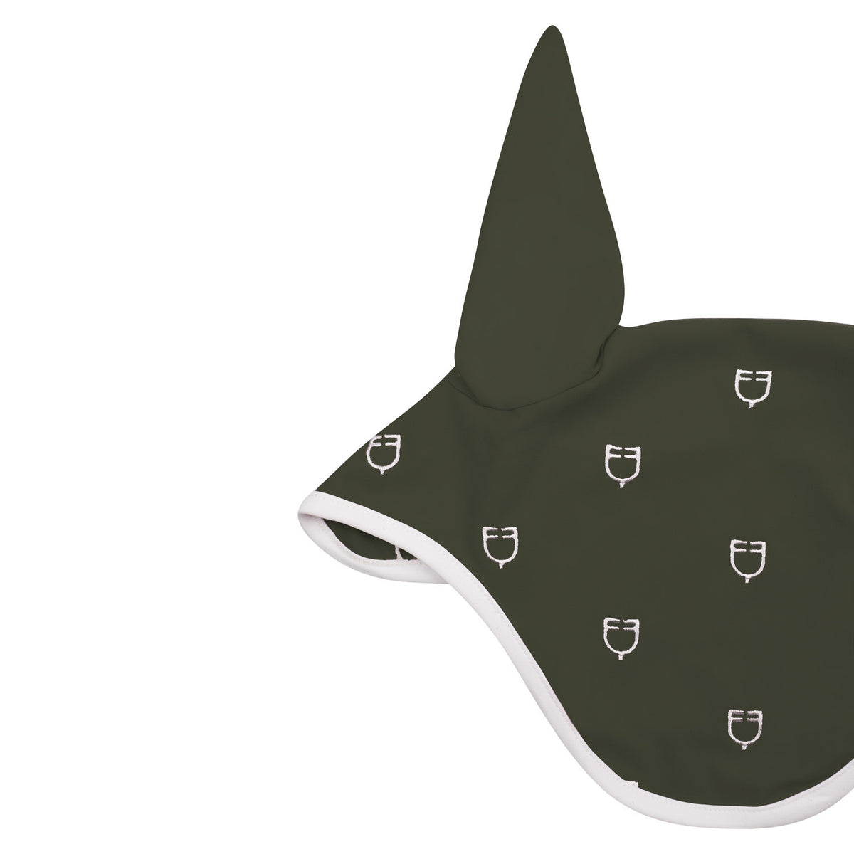 Equestro Multilogo White Line Edition Fly Veil In Technical Fabric