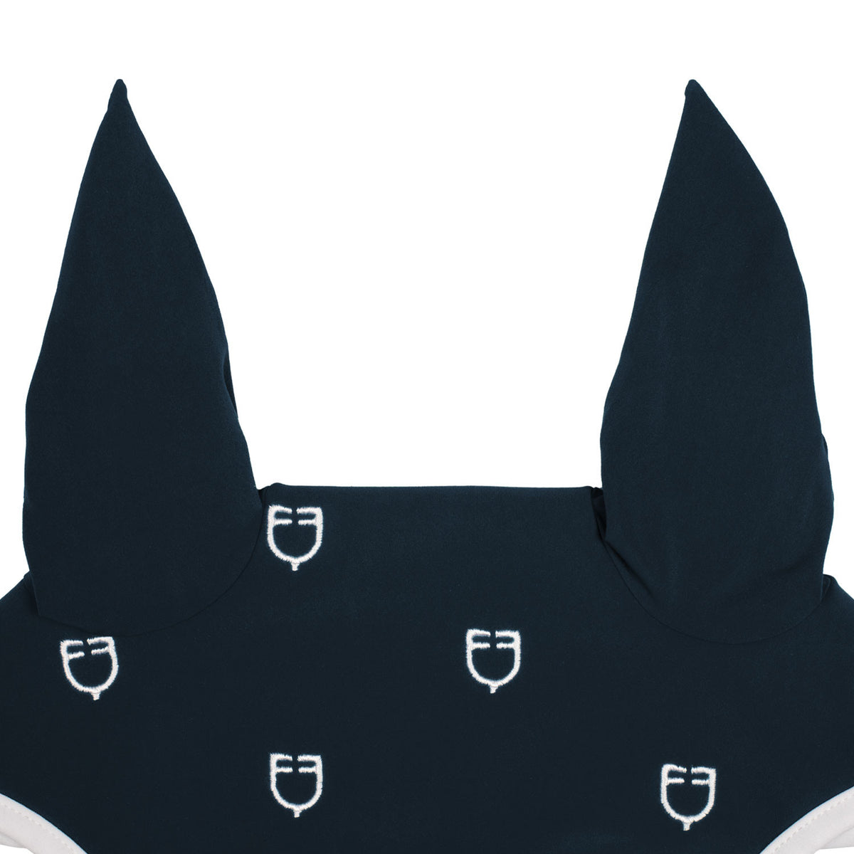 Equestro Multilogo White Line Edition Fly Veil In Technical Fabric