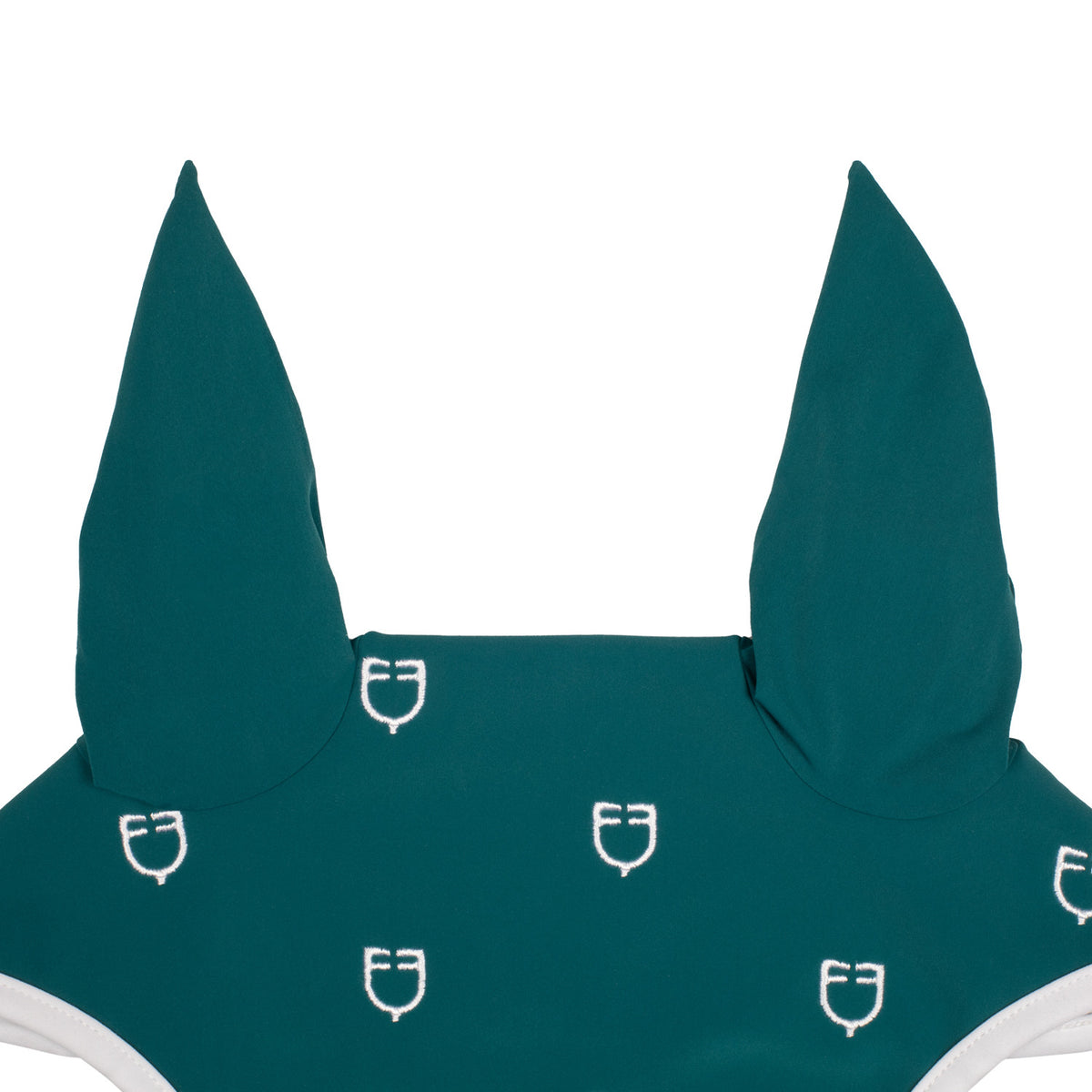 Equestro Multilogo White Line Edition Fly Veil In Technical Fabric