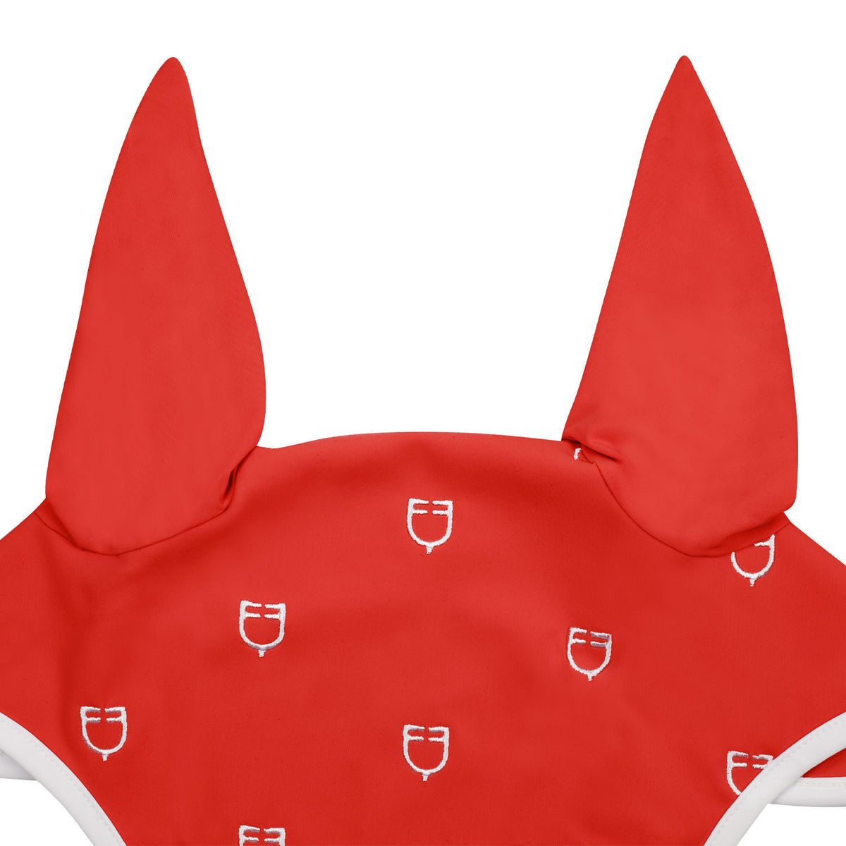 Equestro Multilogo White Line Edition Fly Veil In Technical Fabric