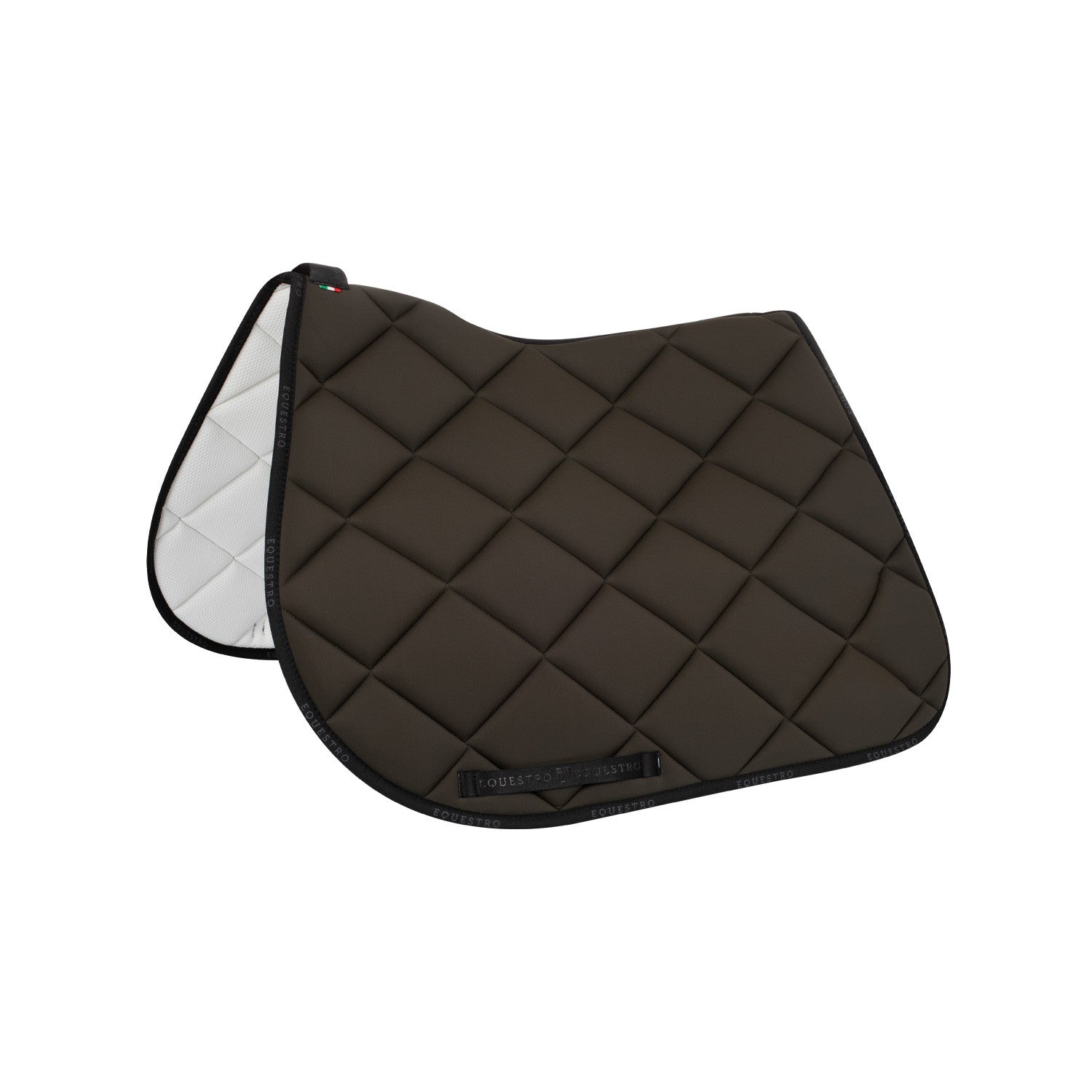 Jumping saddle pad breathable technical fabric.