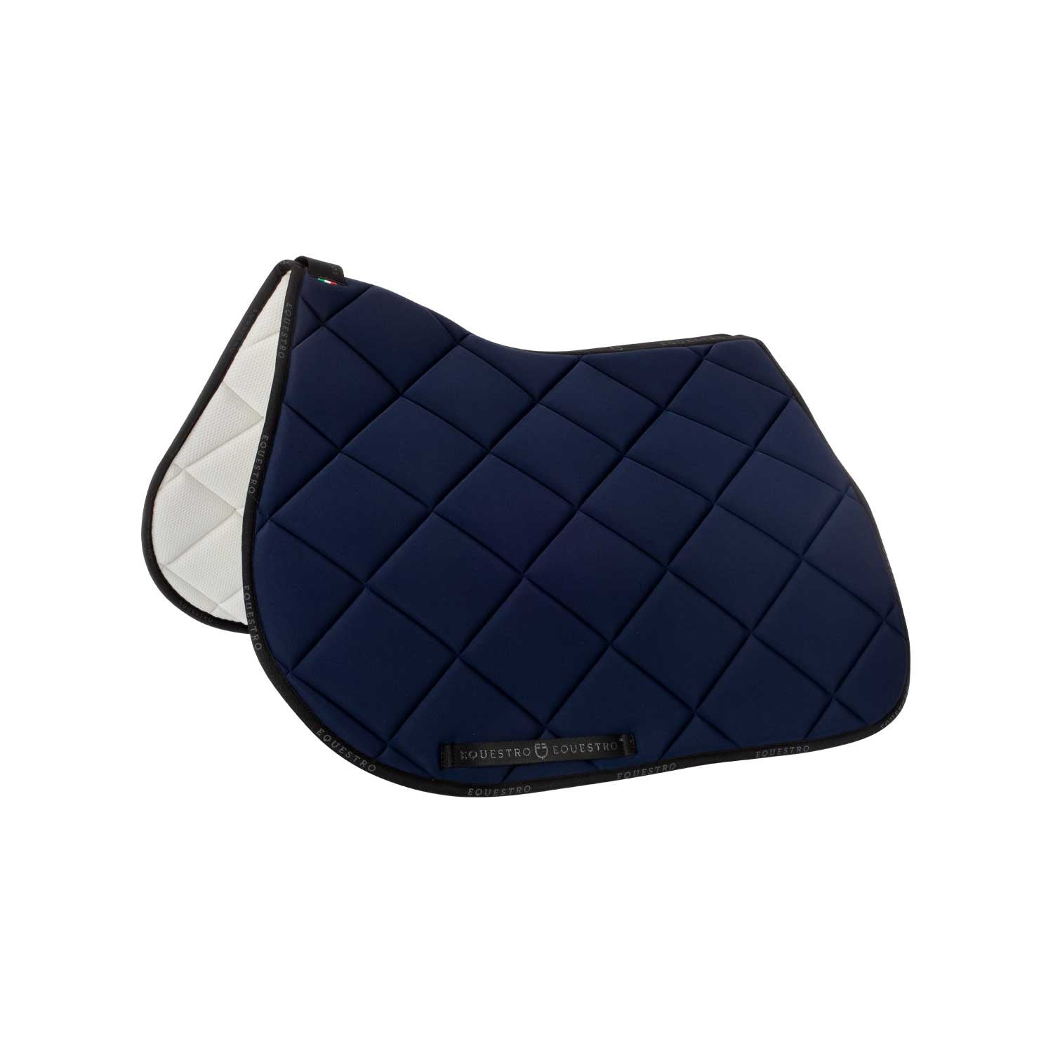 Jumping saddle pad breathable technical fabric.