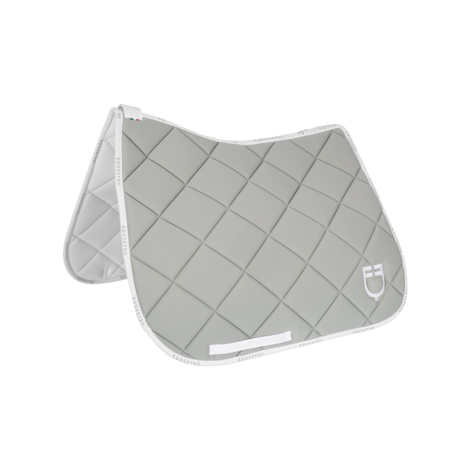 Dressage saddle pad technical fabric with logo.