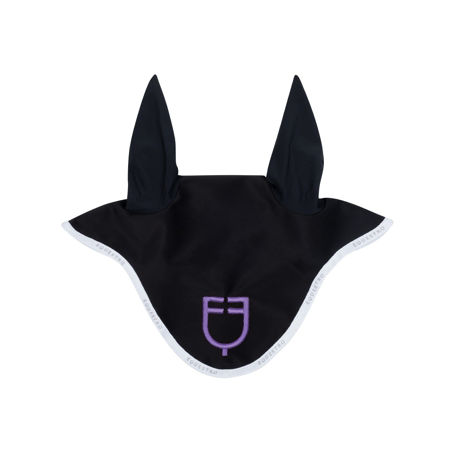 Fly veil in technical fabric with multicolor logo.