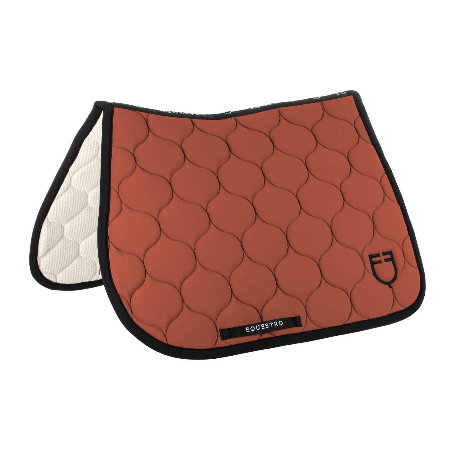Jumping saddle pad with onion quilting.