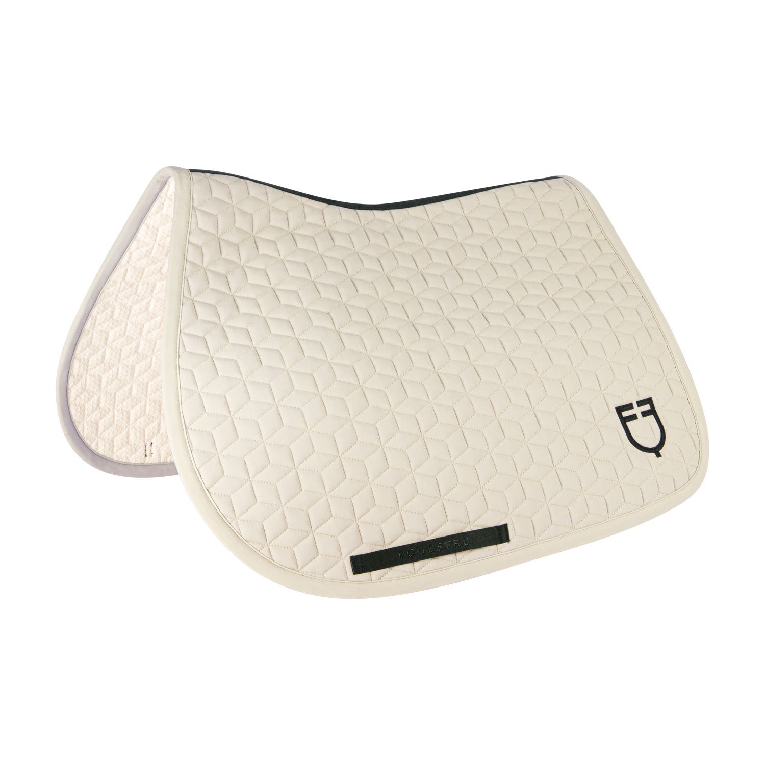 Jumping saddle pad cube quilting.