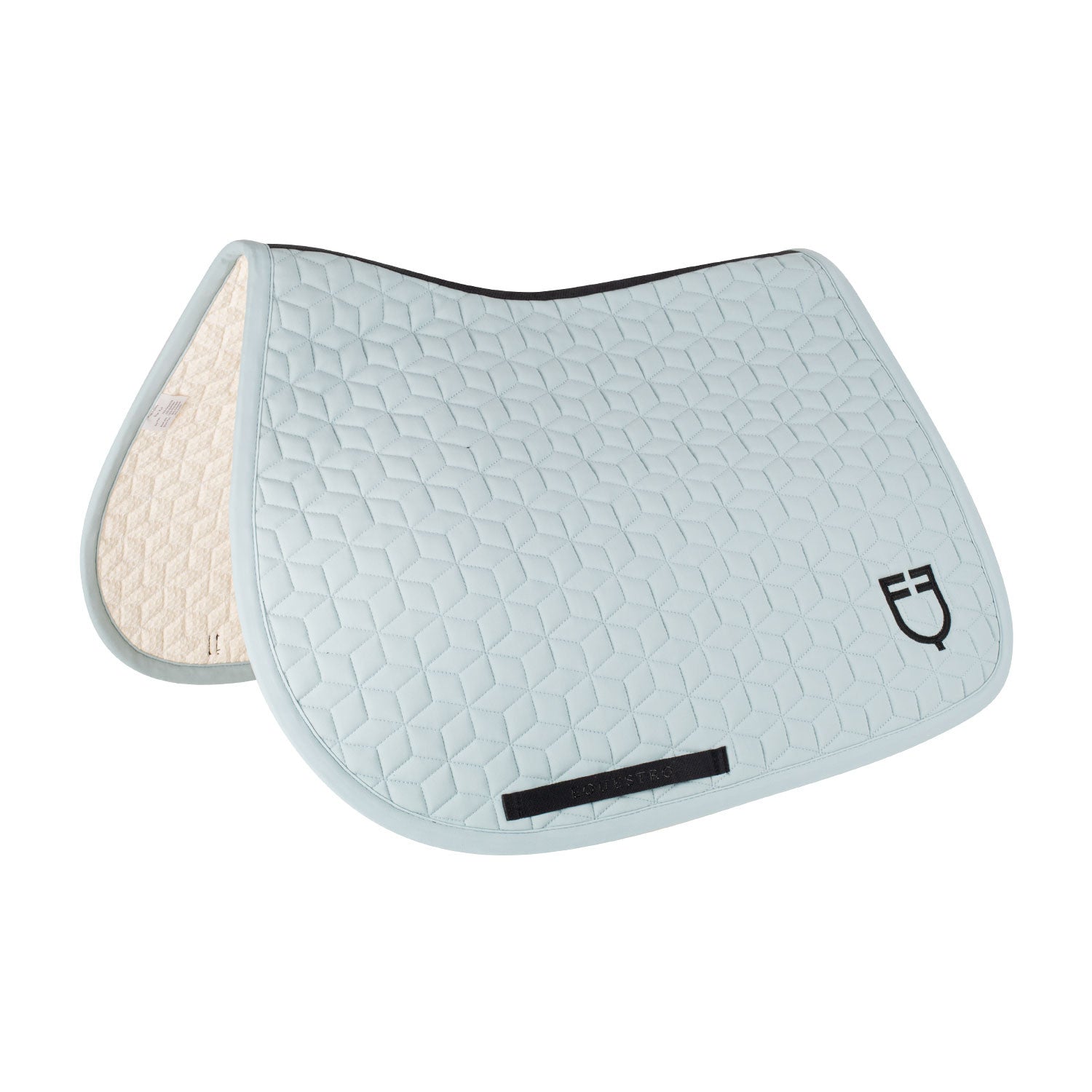 Jumping saddle pad cube quilting.