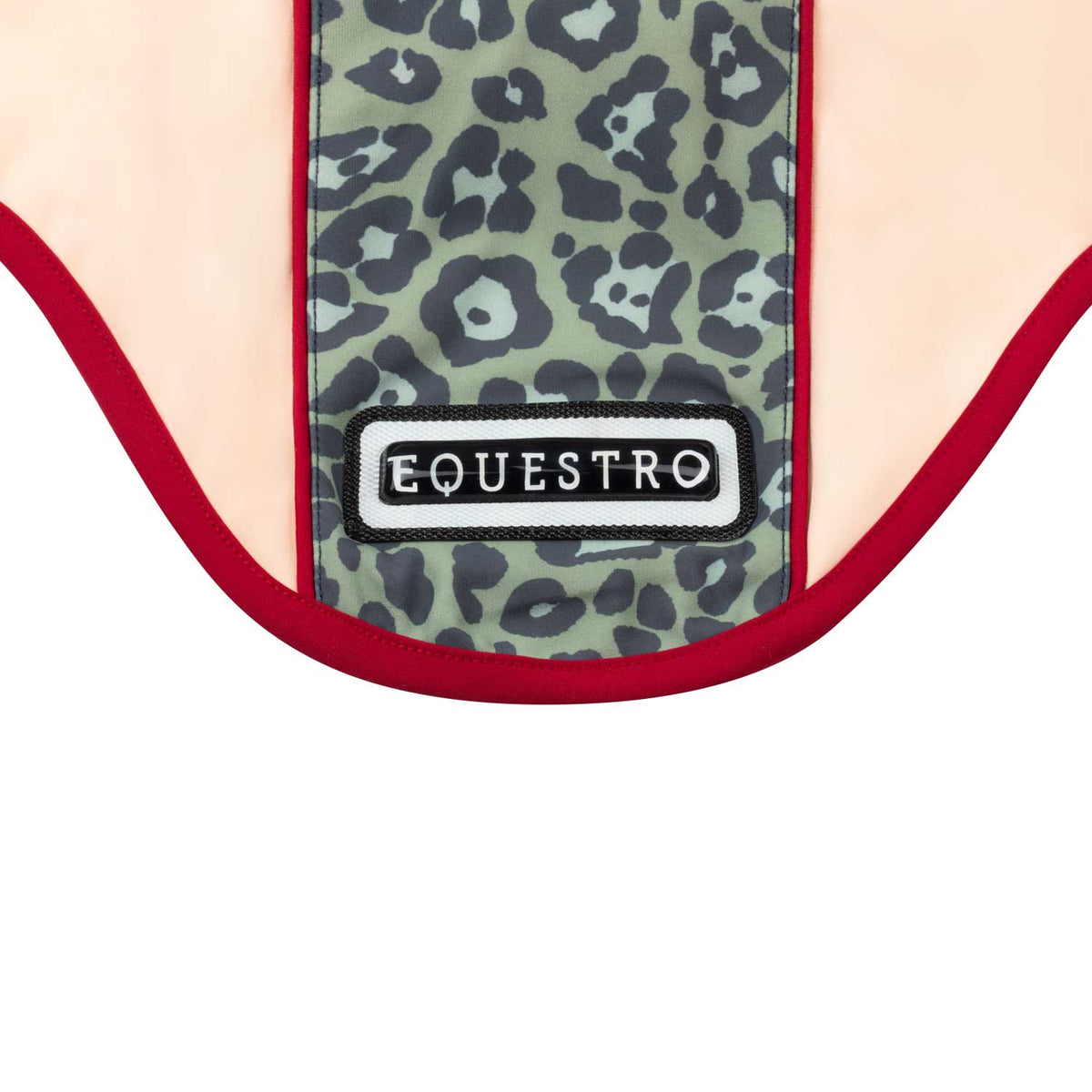 Equestro Fly Veil In Technical Fabric With Leopard Band