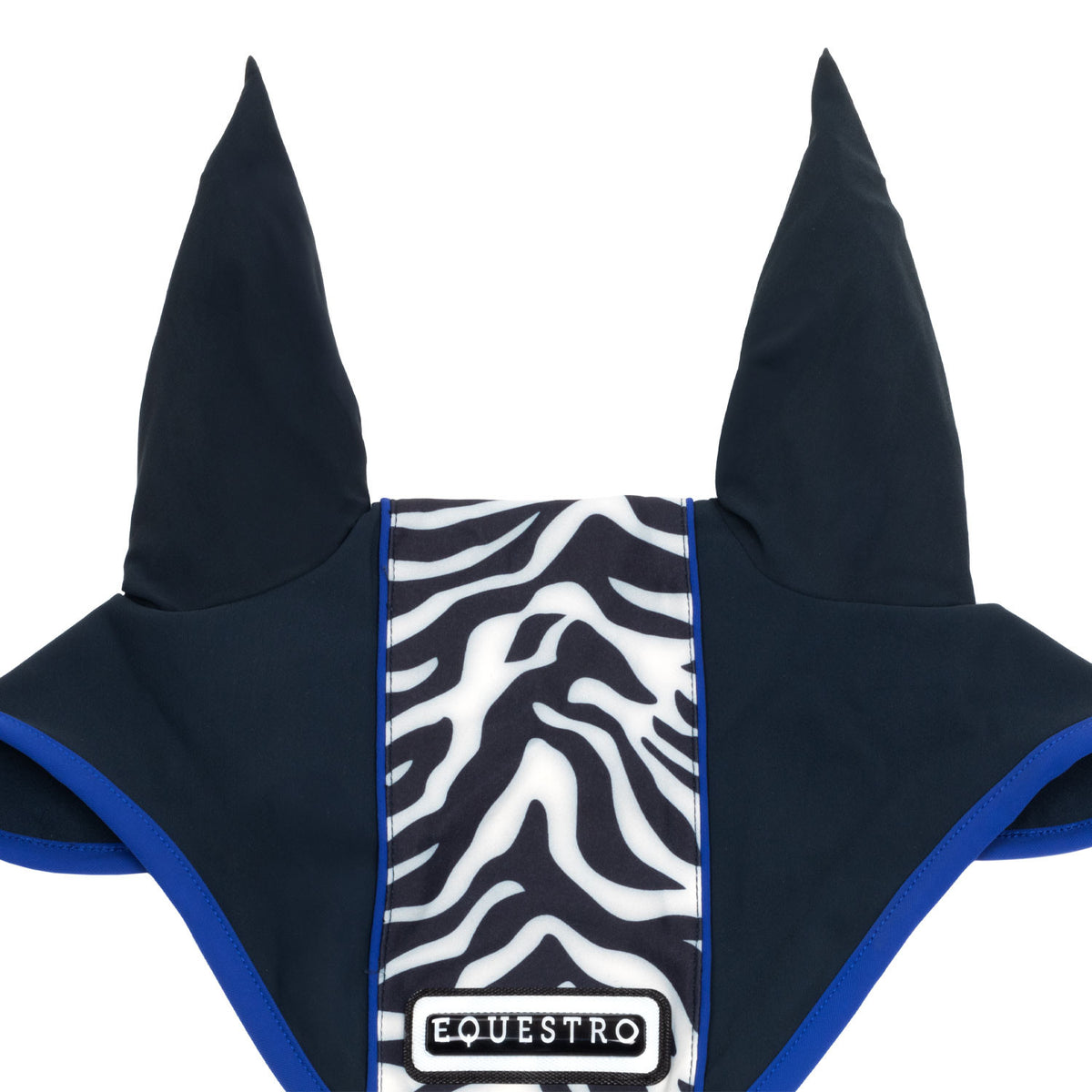 Equestro Fly Veil In Technical Fabric With Zebra Band