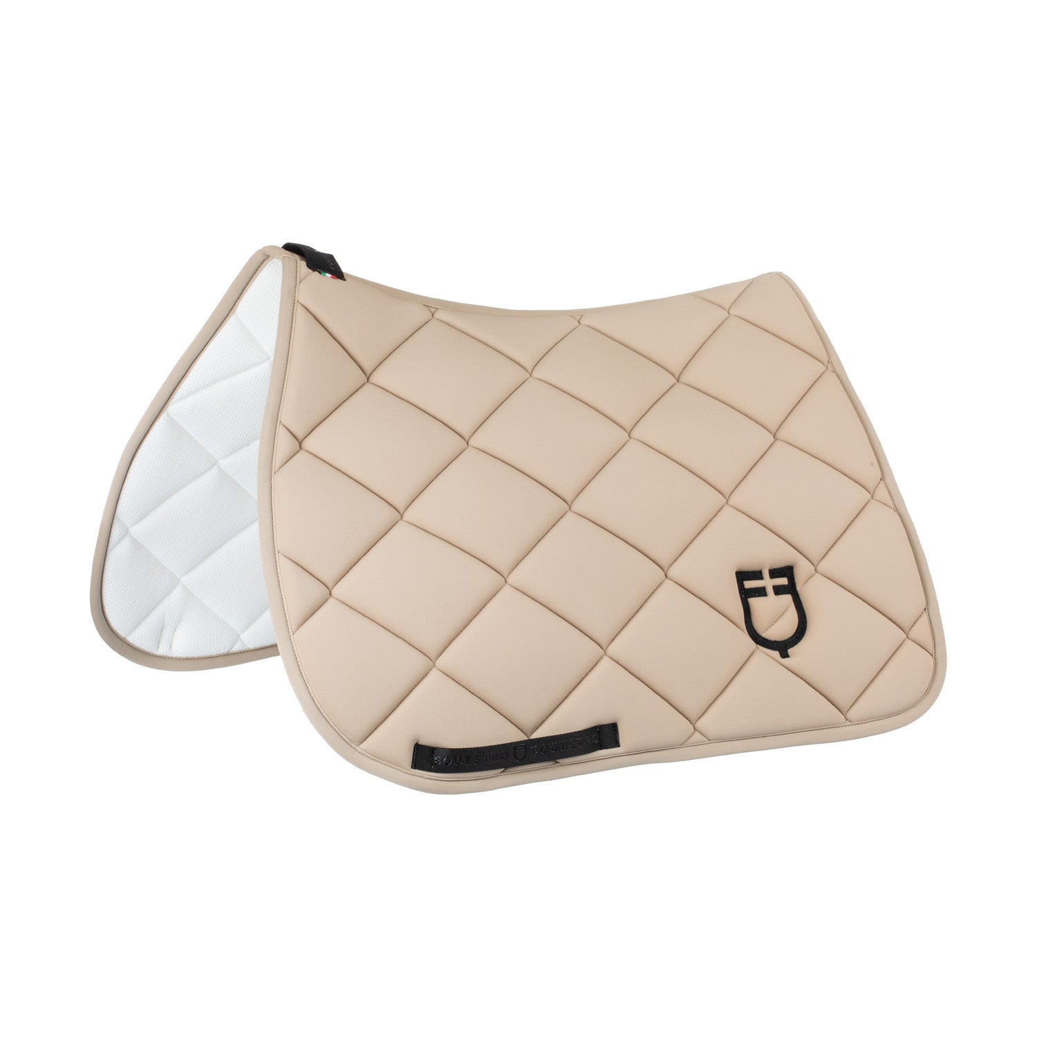 Padded GP jumping saddle pad with honeycomb inside.