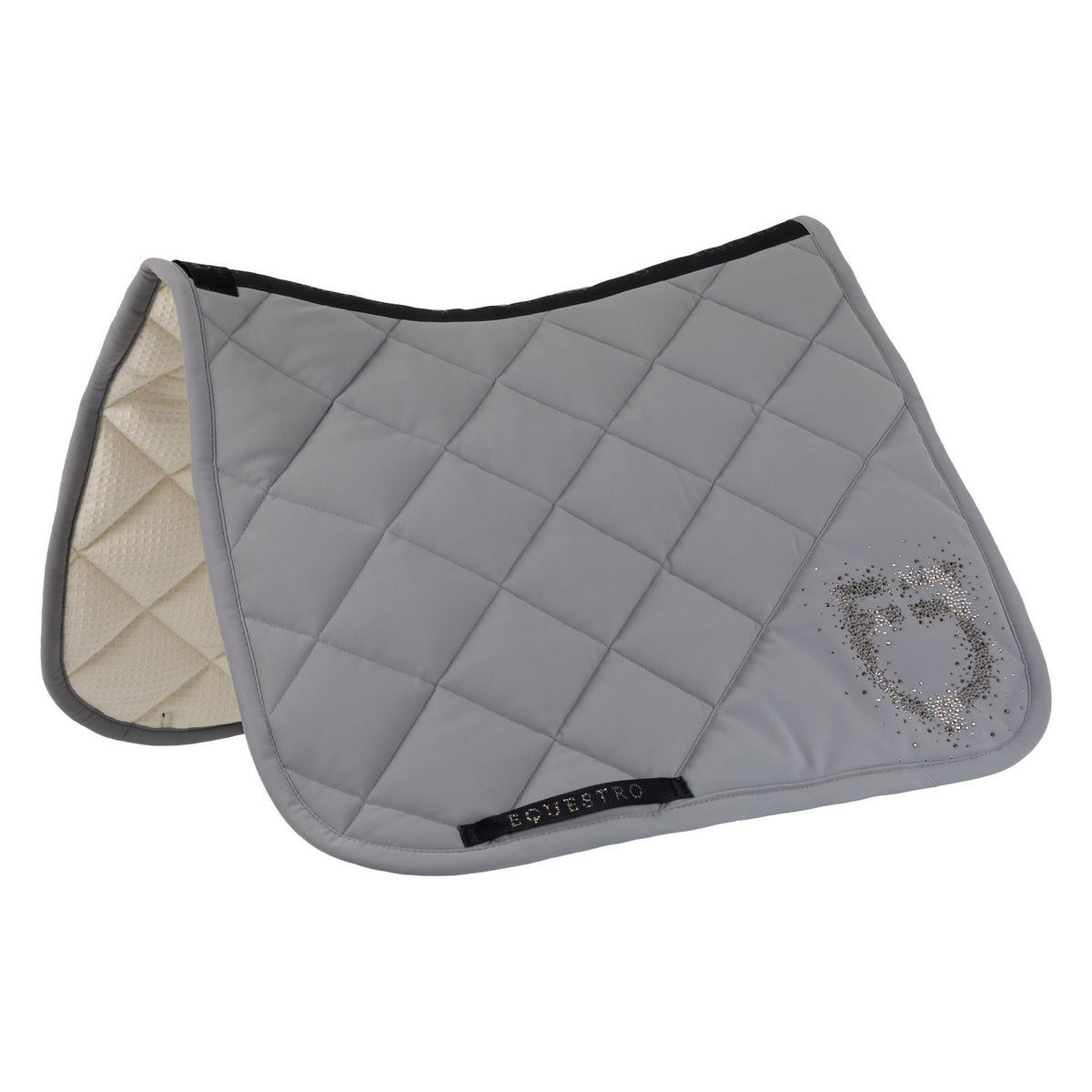 Equestro Dressage Saddle Pad With Rhinestone Logo