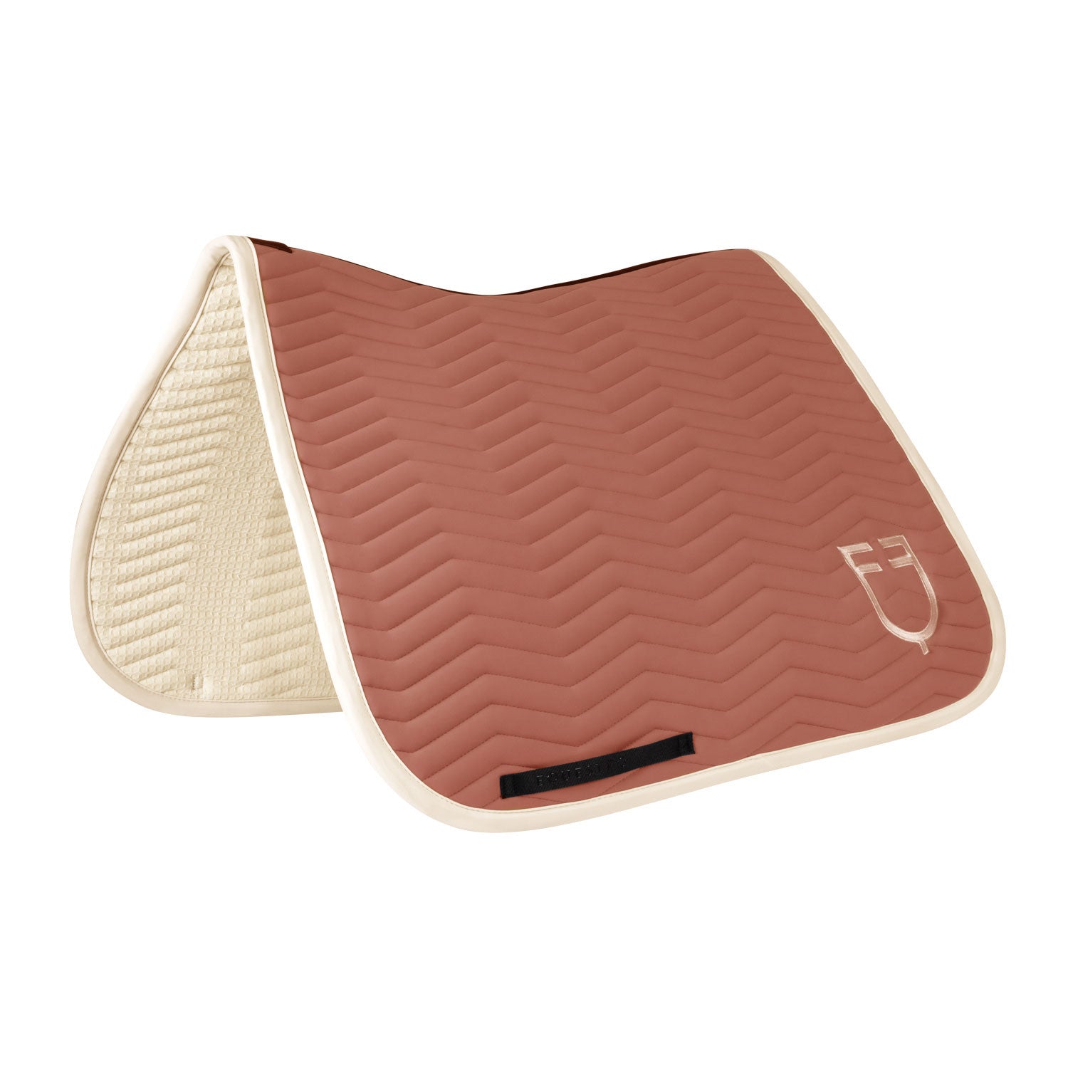 Wave Quilting dressage saddle pad in technical fabric.