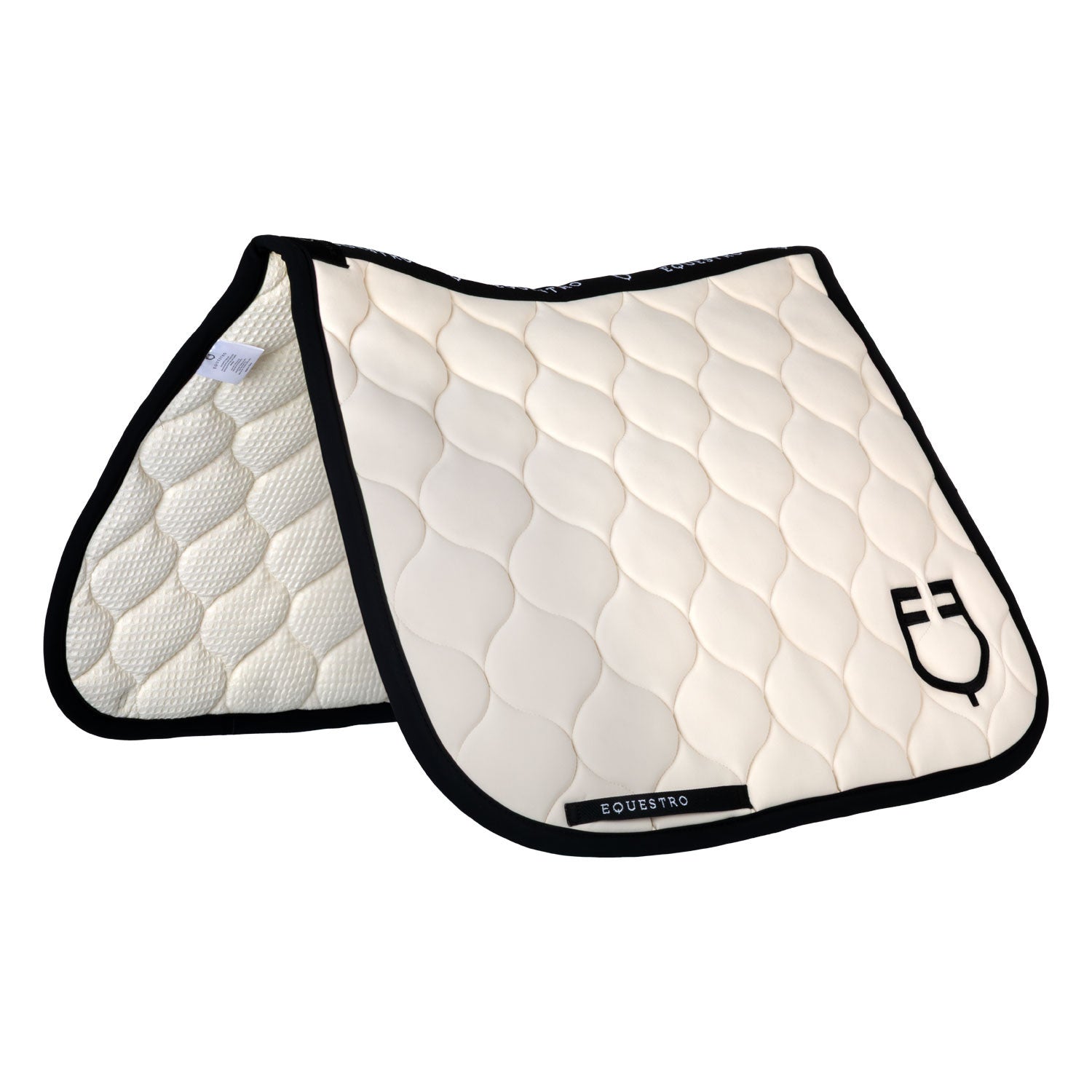 Dressage saddle pad with onion quilting.