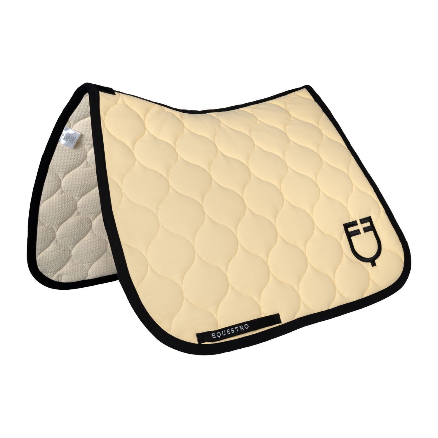 Dressage saddle pad with onion quilting.