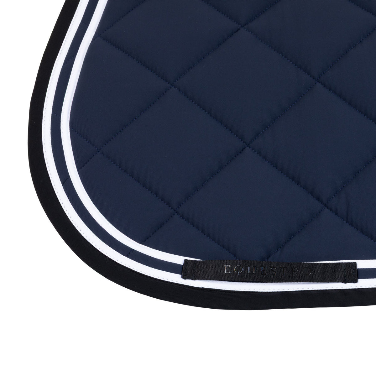 Equestro Double Stripes Jumping Saddle Pad In Technical Fabric