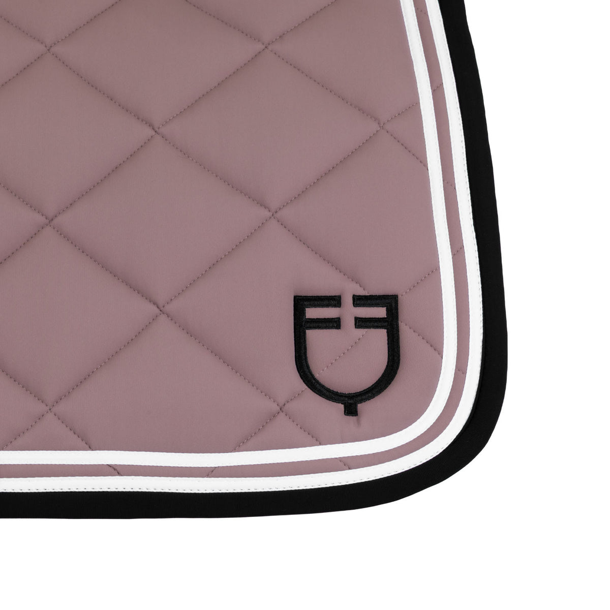 Equestro Double Stripes Jumping Saddle Pad In Technical Fabric