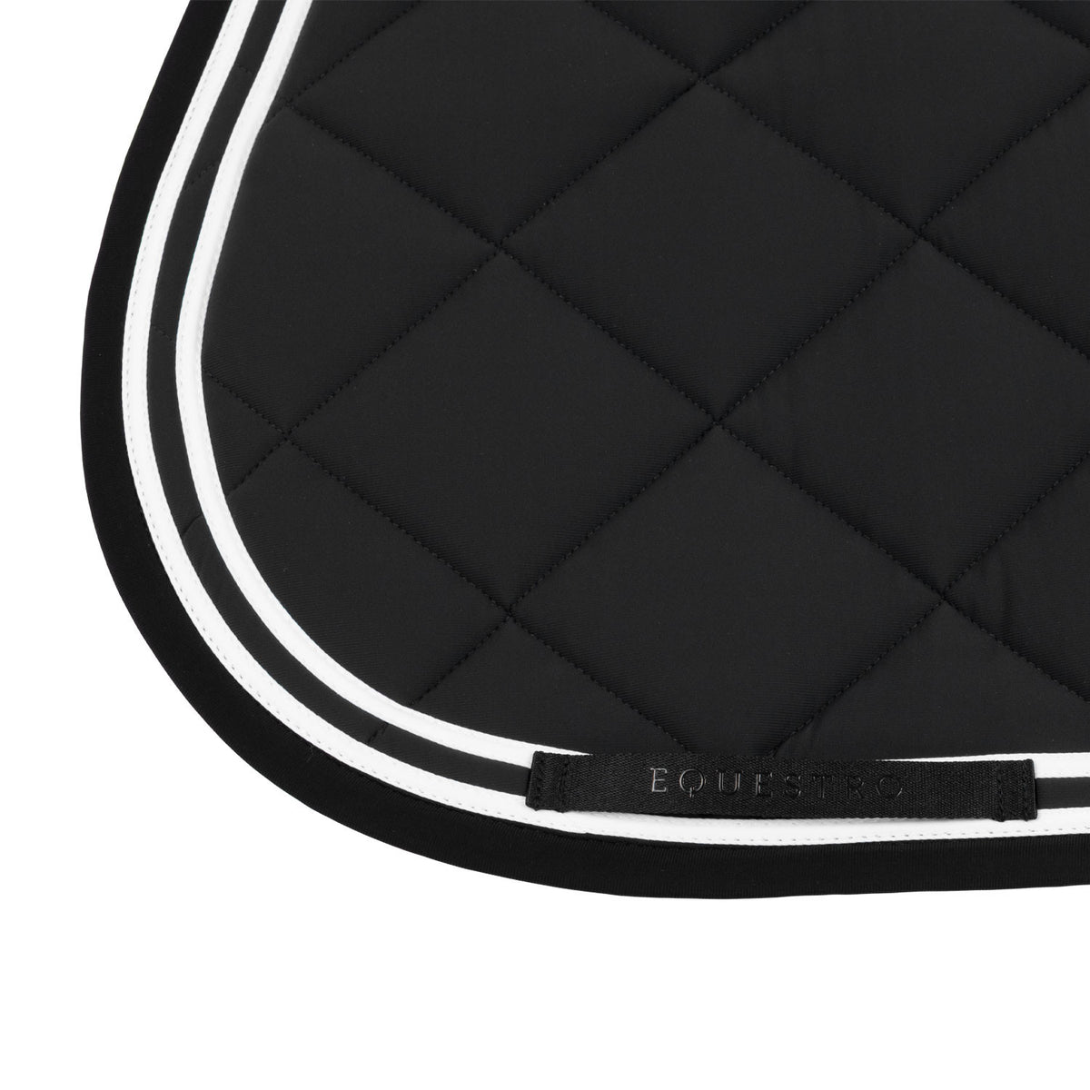 Equestro Double Stripes Jumping Saddle Pad In Technical Fabric