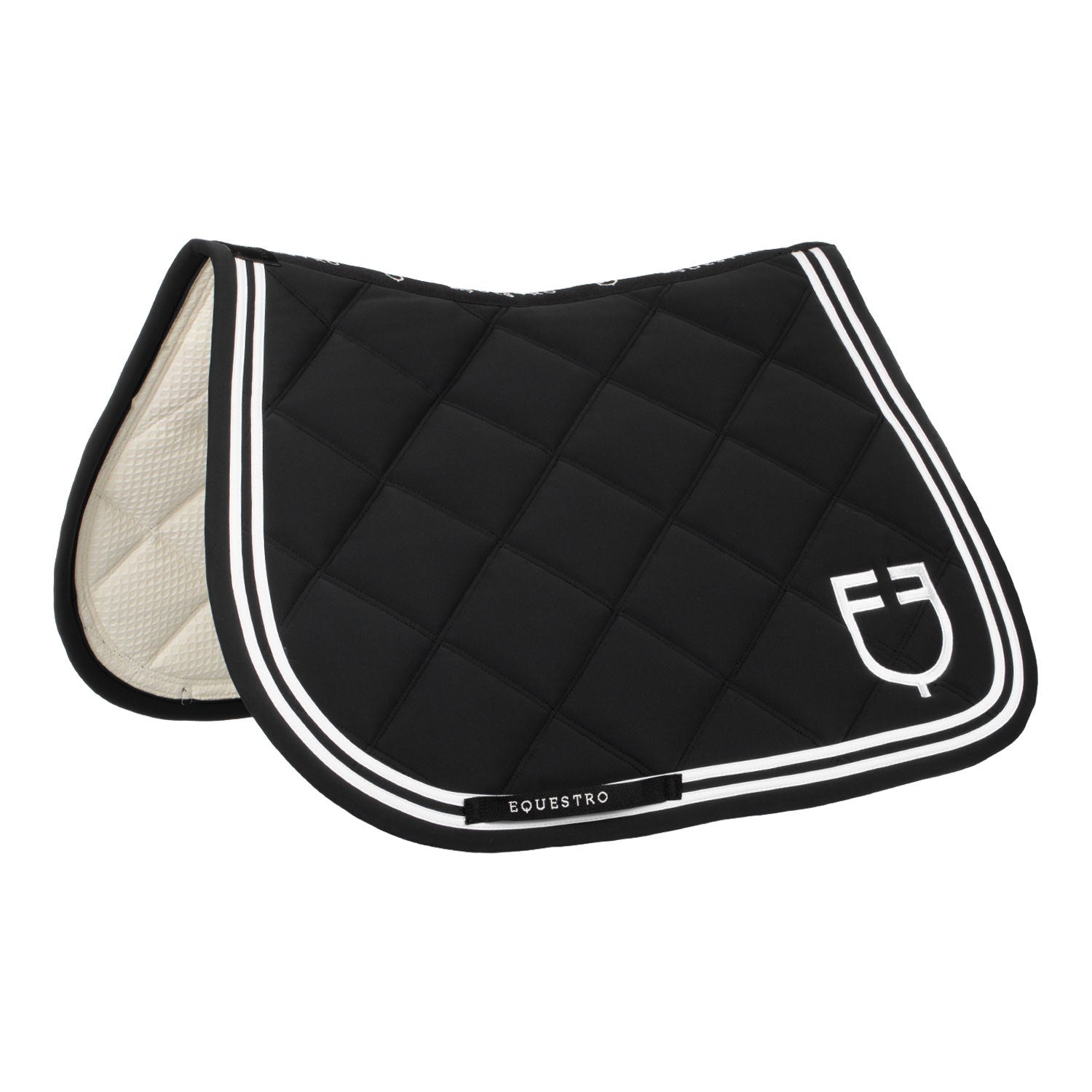 Double Stripes jumping saddle pad in technical fabric.