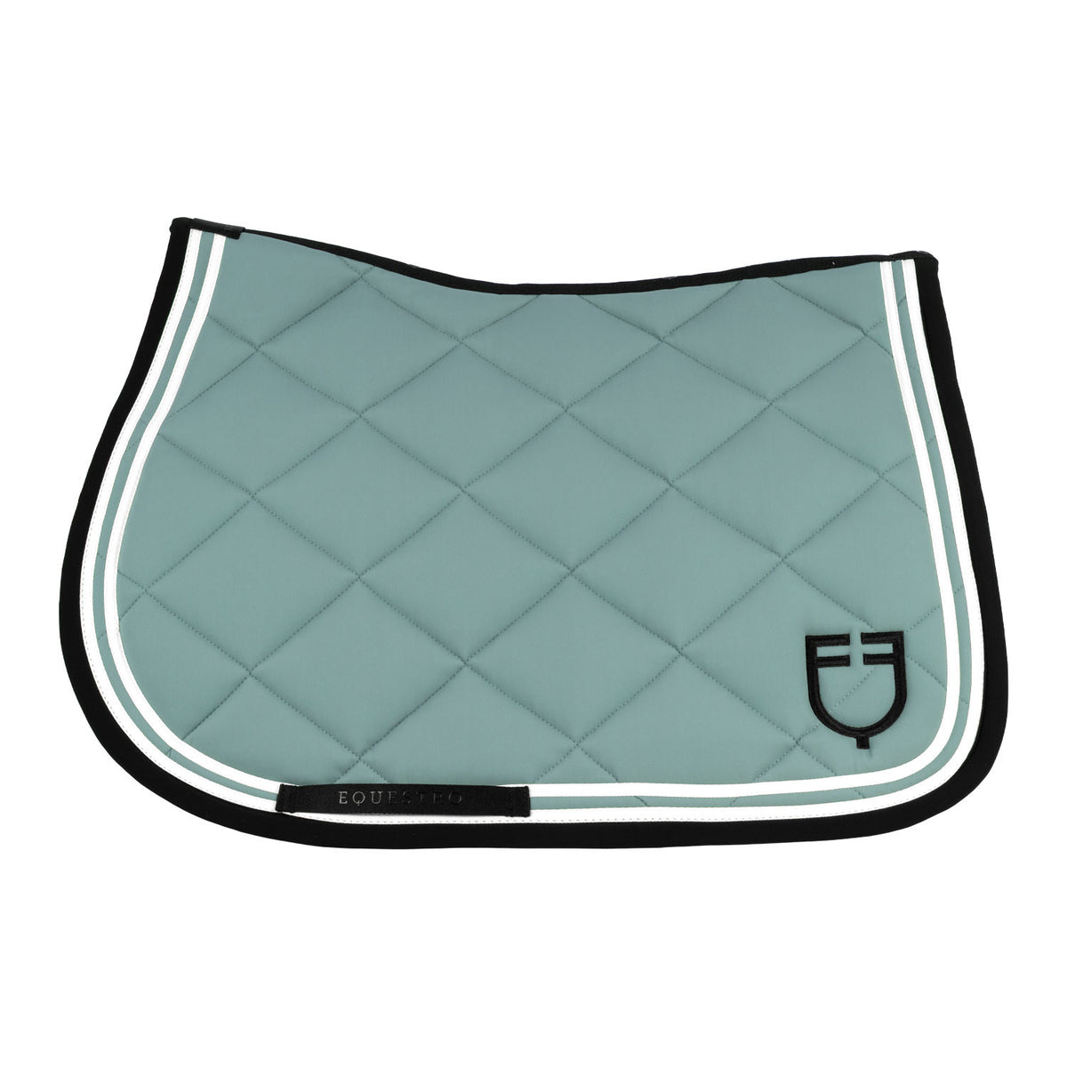 Equestro Double Stripes Jumping Saddle Pad In Technical Fabric