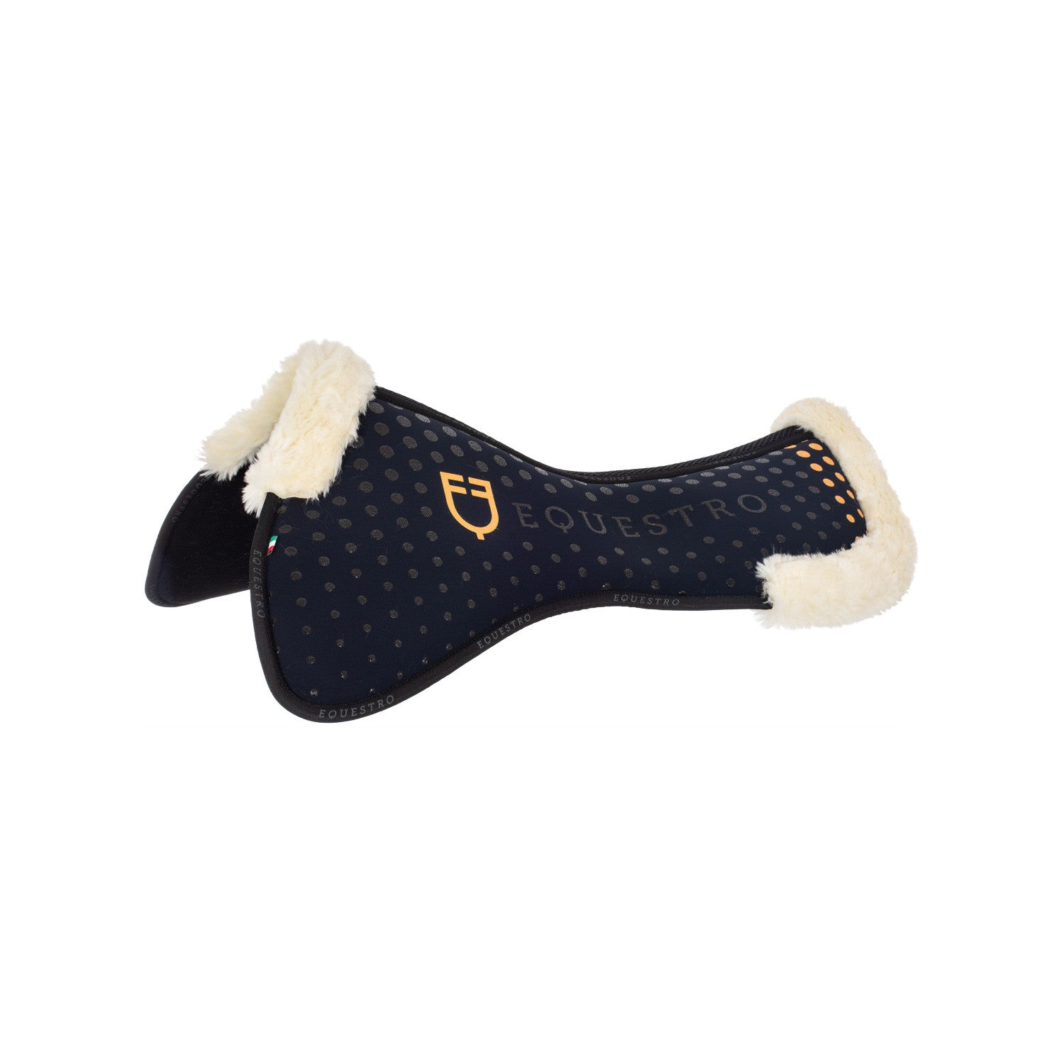Ecowool memory foam pad with silicone grip and logo.