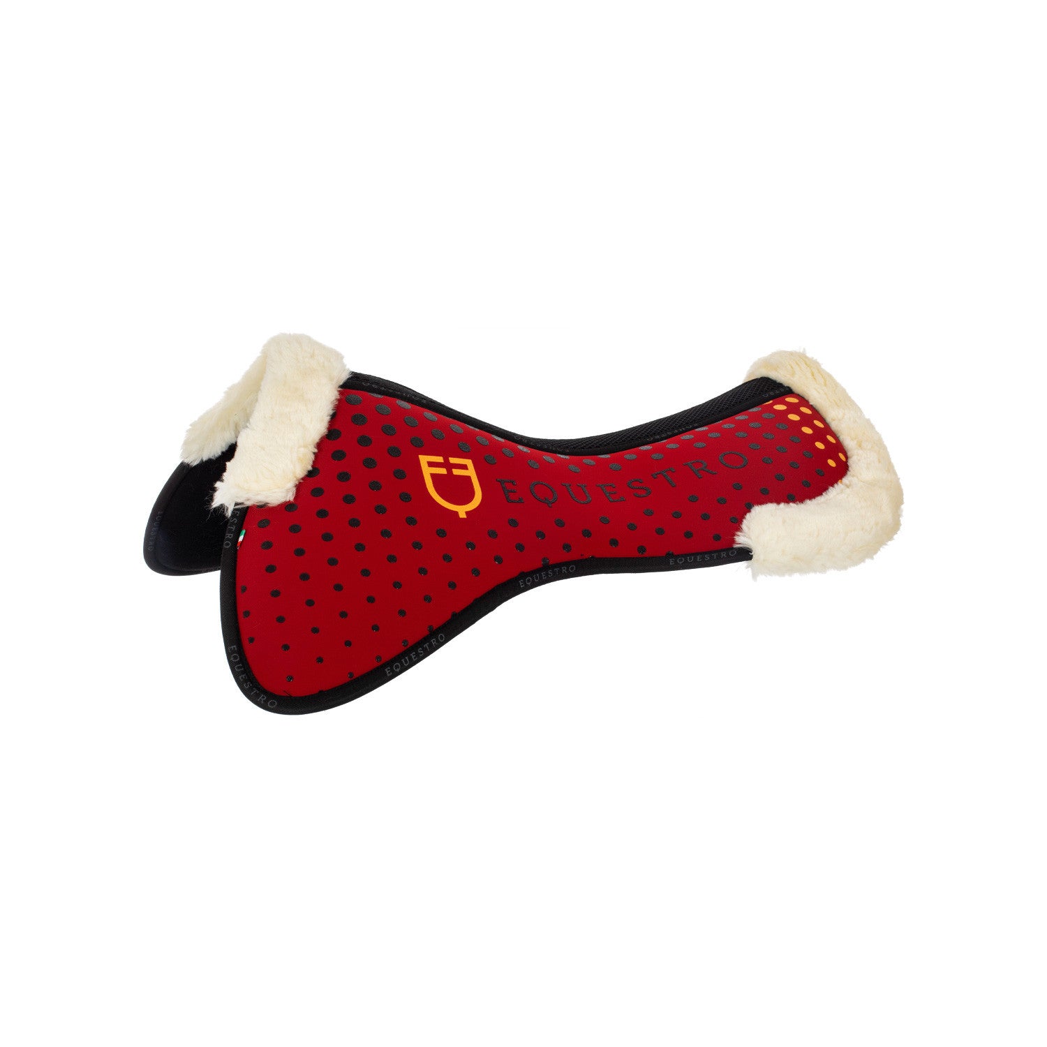 Ecowool memory foam pad with silicone grip and logo.