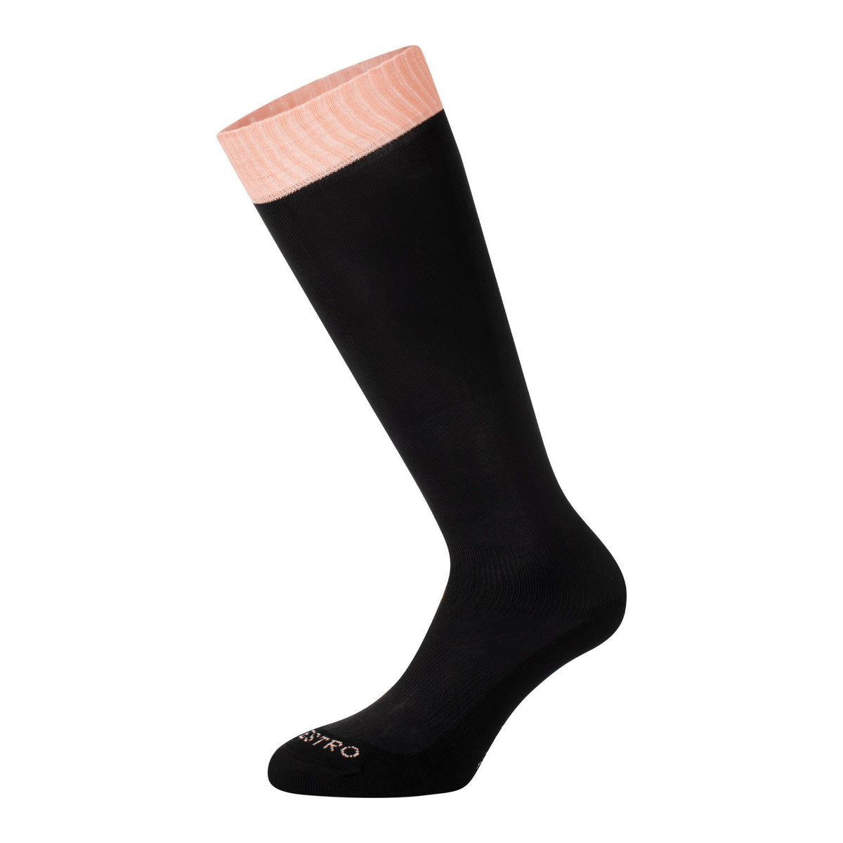 Stretch technical sock with contrasting logo