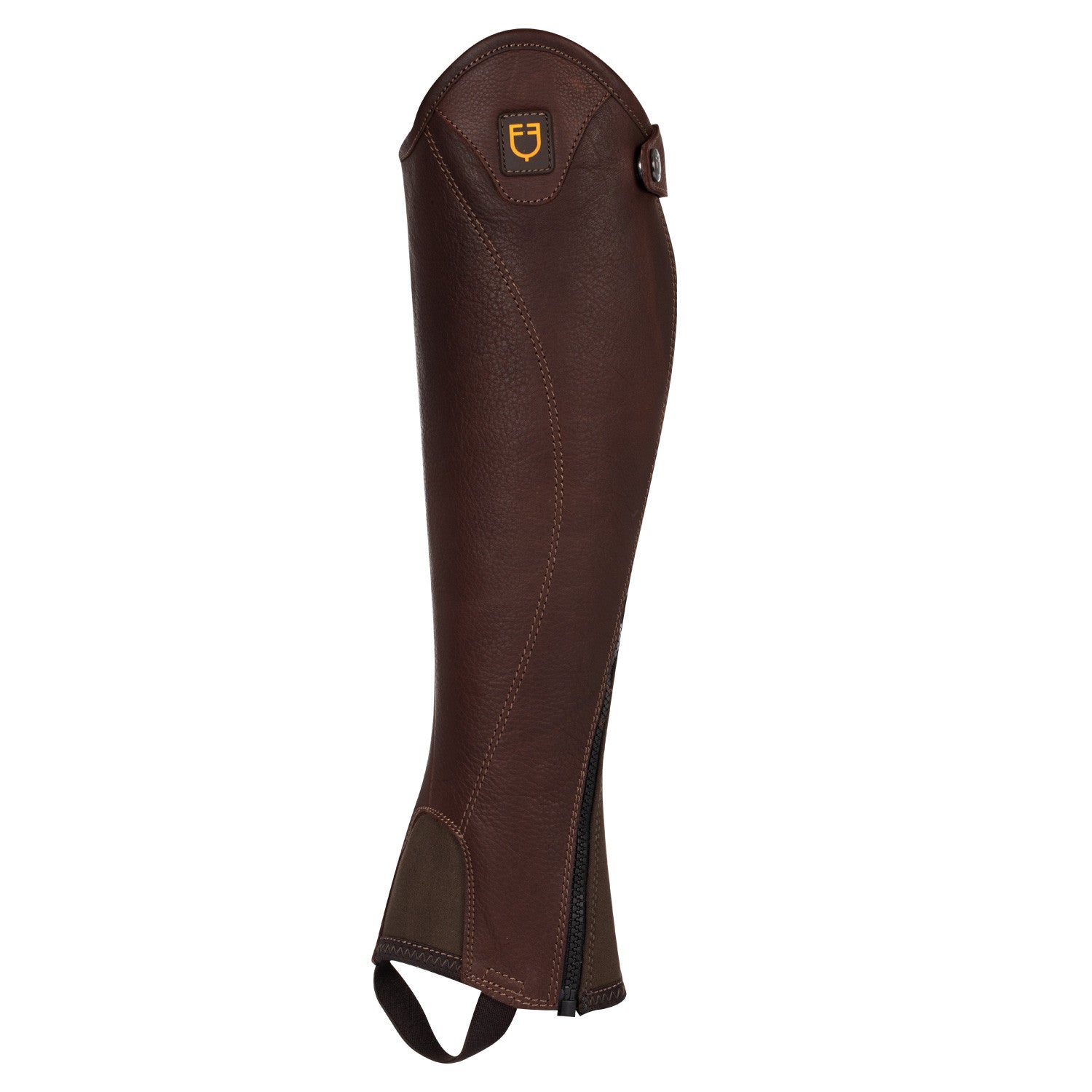 Unisex soft leather gaiters with side zip.