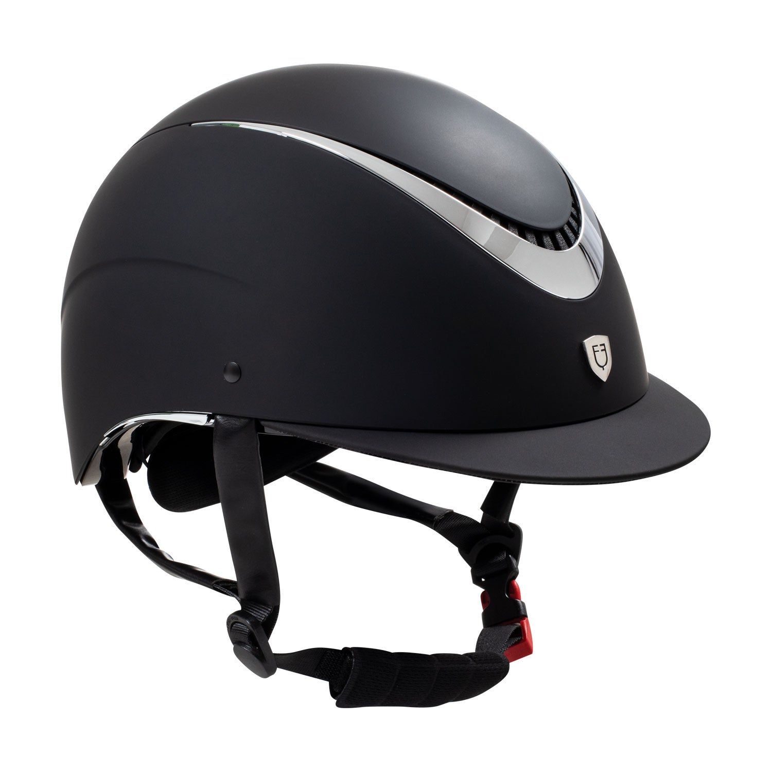 Unisex helmet with shiny frame homologation EN 1384-2023.