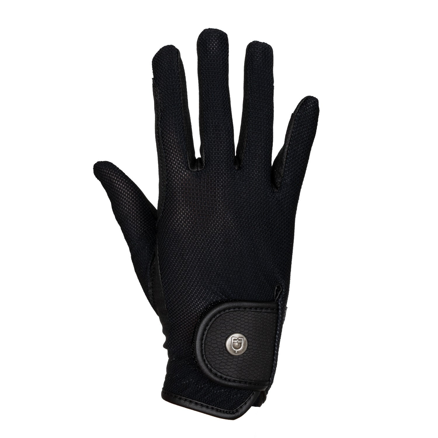 Unisex gloves in technical fabric and mesh.