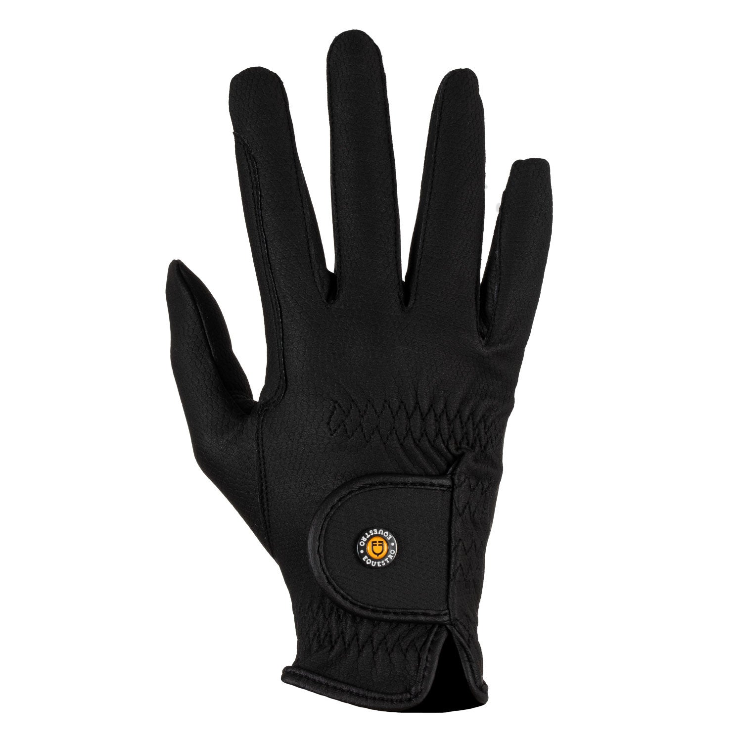Unisex padded gloves in synthetic leather with hook-and-loop closure.