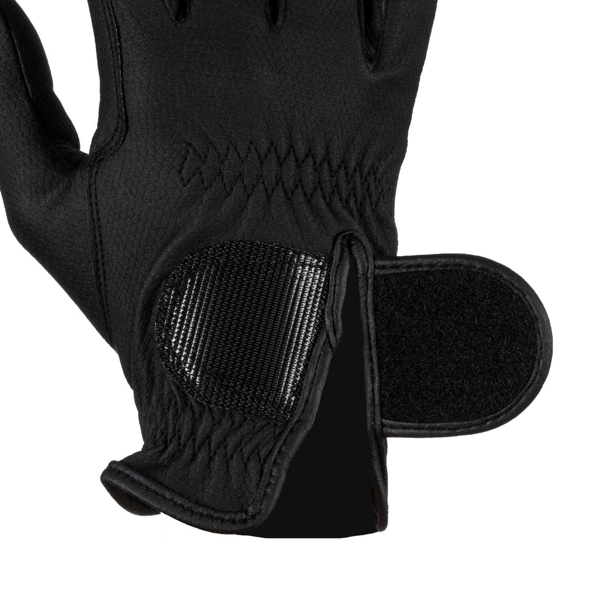 Unisex padded gloves in synthetic leather with hook-and-loop closure