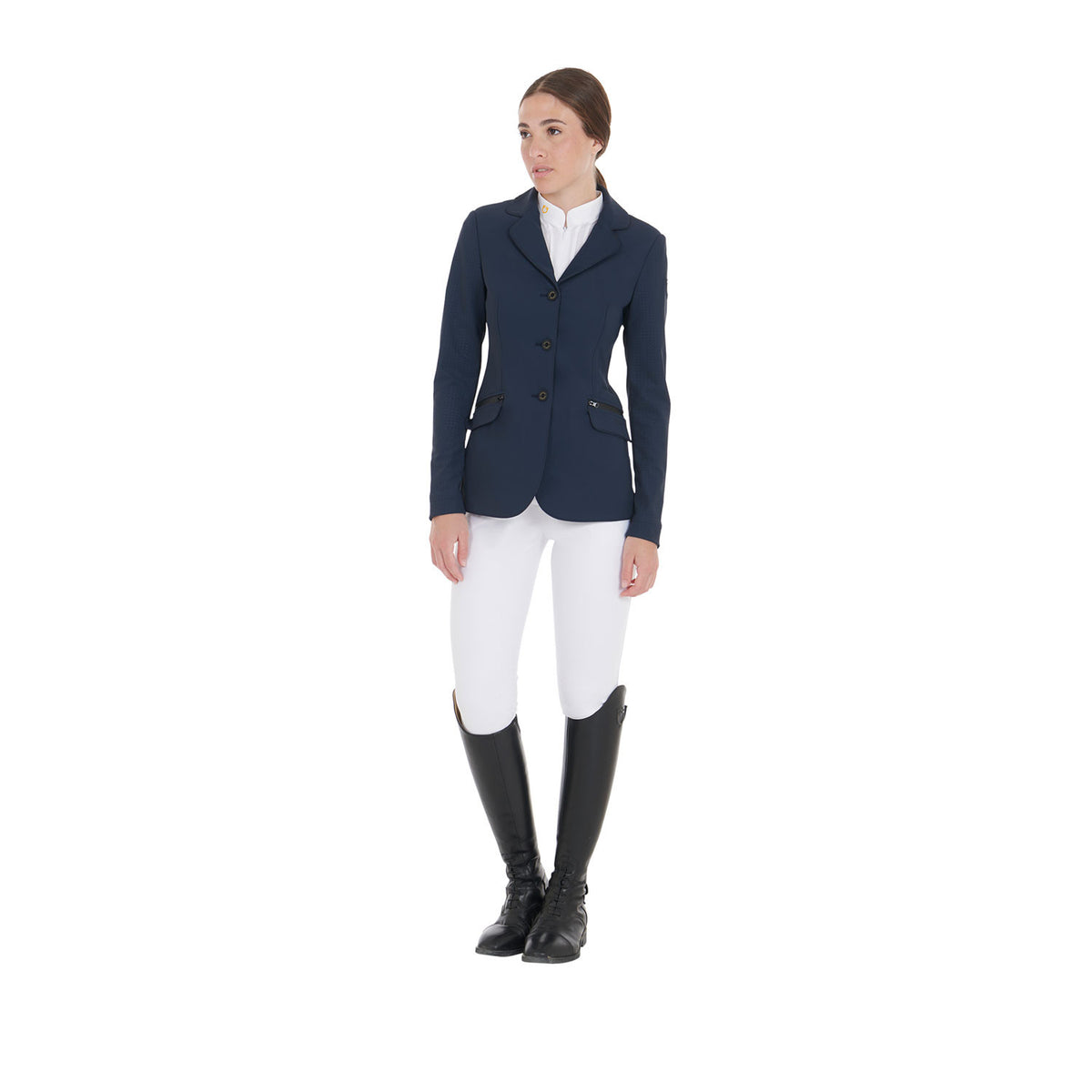 Equestro Ladies Competition Jacket Three Buttons Perforated Fabric