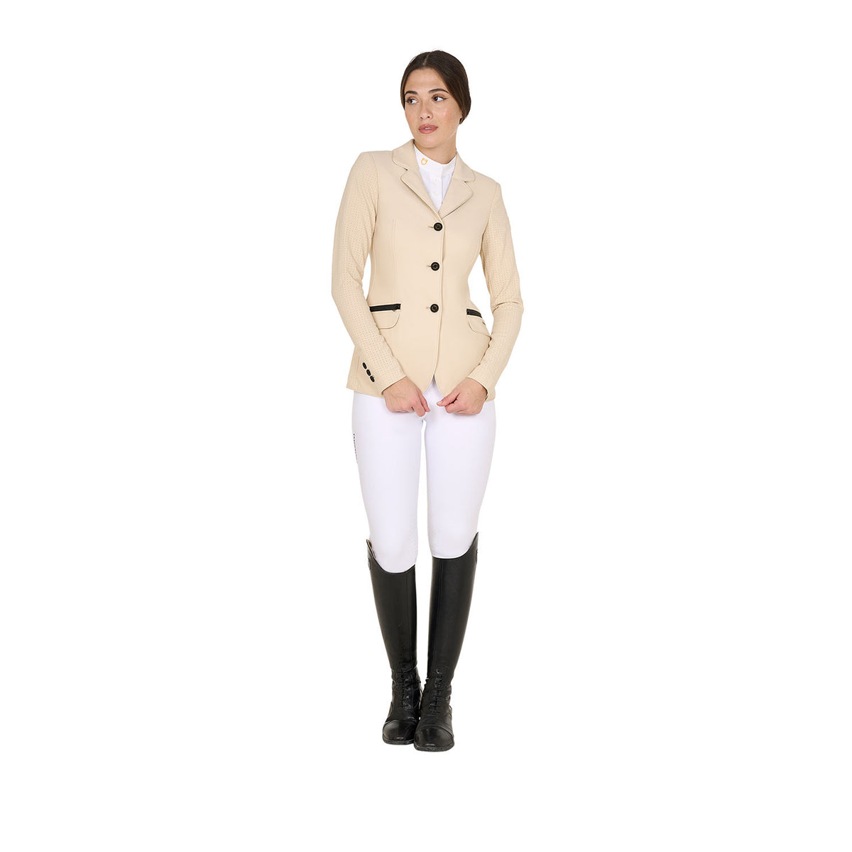 Equestro Ladies Competition Jacket Three Buttons Perforated Fabric
