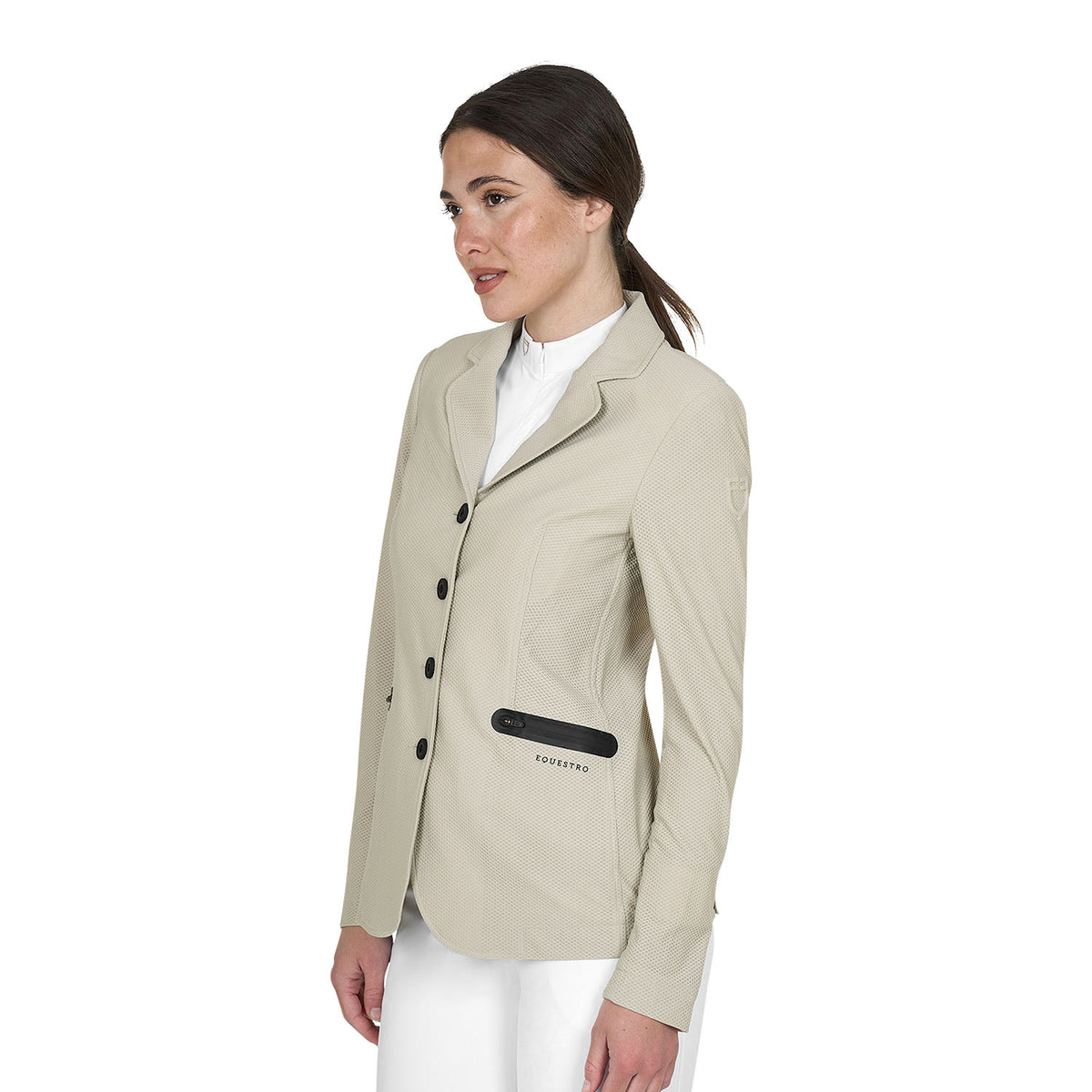 Equestro Ladies Competition Jacket Four Buttons Perforated Fabric