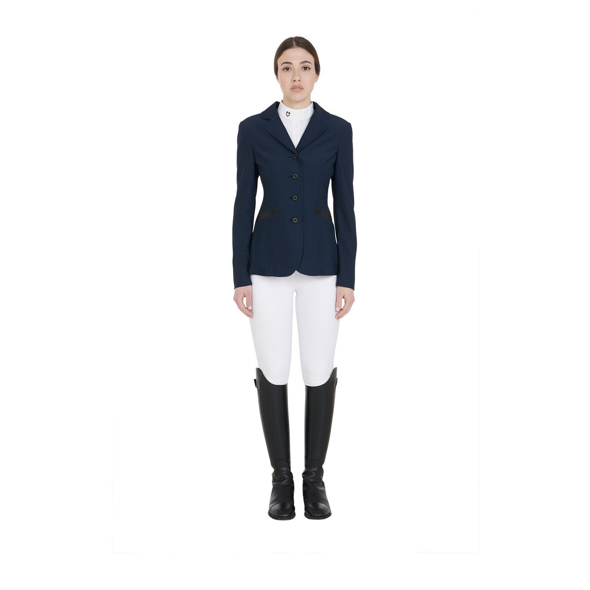 Equestro Ladies Competition Jacket Four Buttons Perforated Fabric