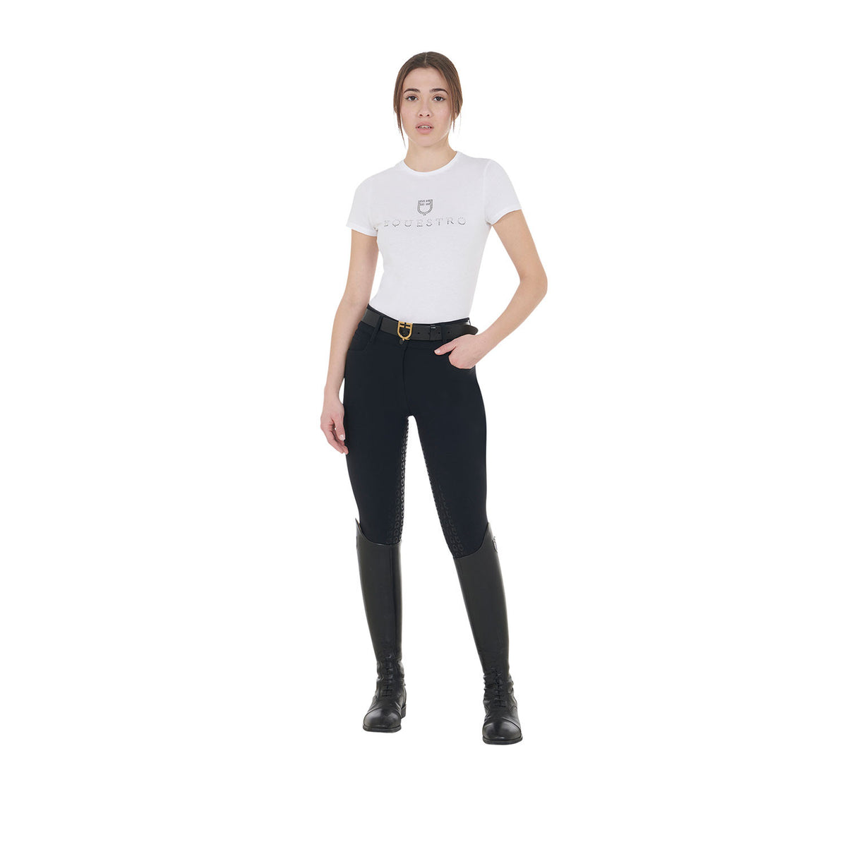 Equestro Ladies High-Waisted Full Grip Breeches