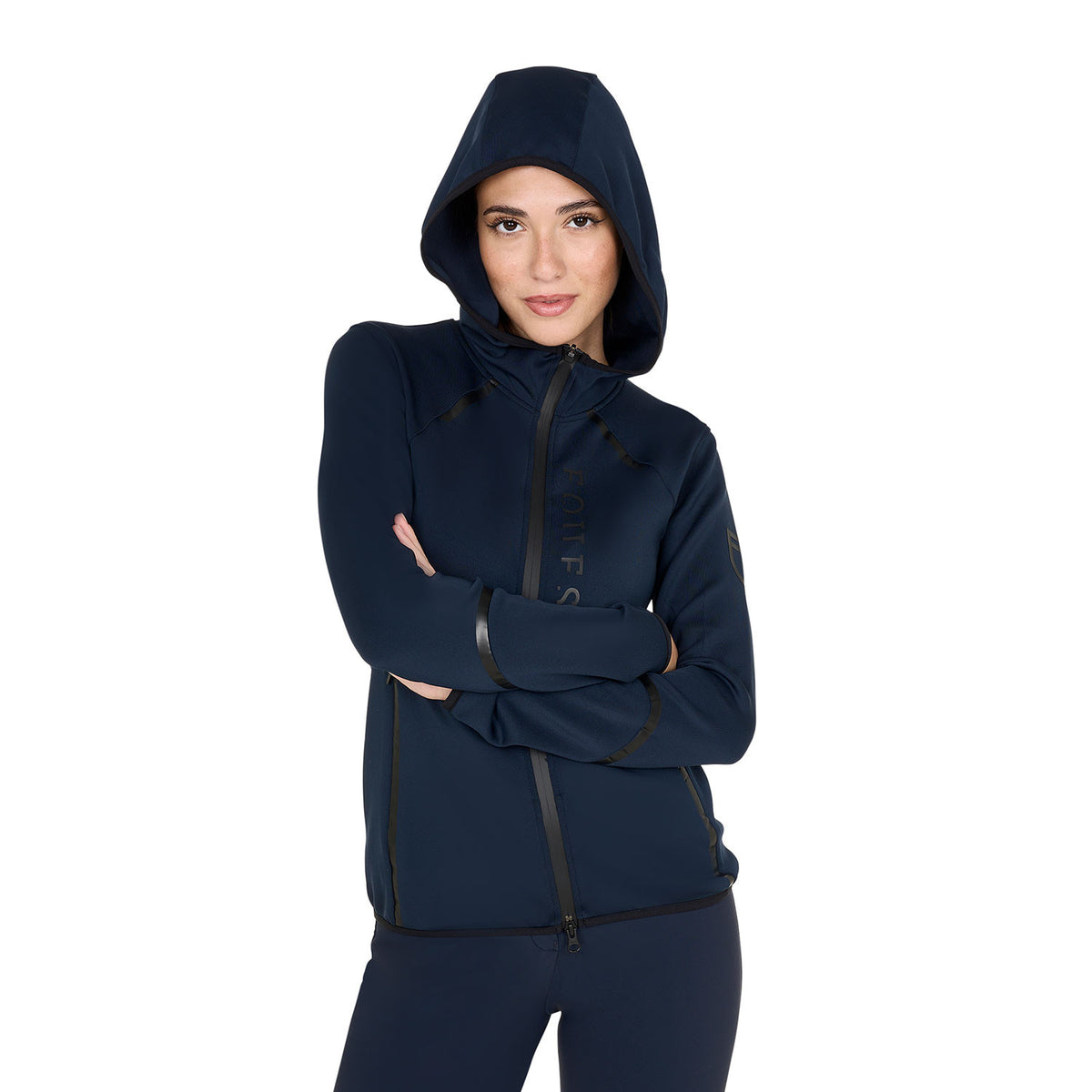 Equestro Ladies Technical Sweatshirt In Jersey With Zip