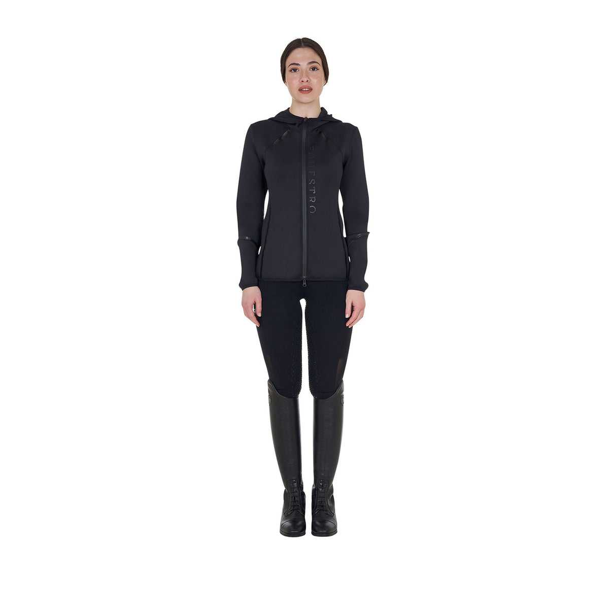 Equestro Ladies Technical Sweatshirt In Jersey With Zip