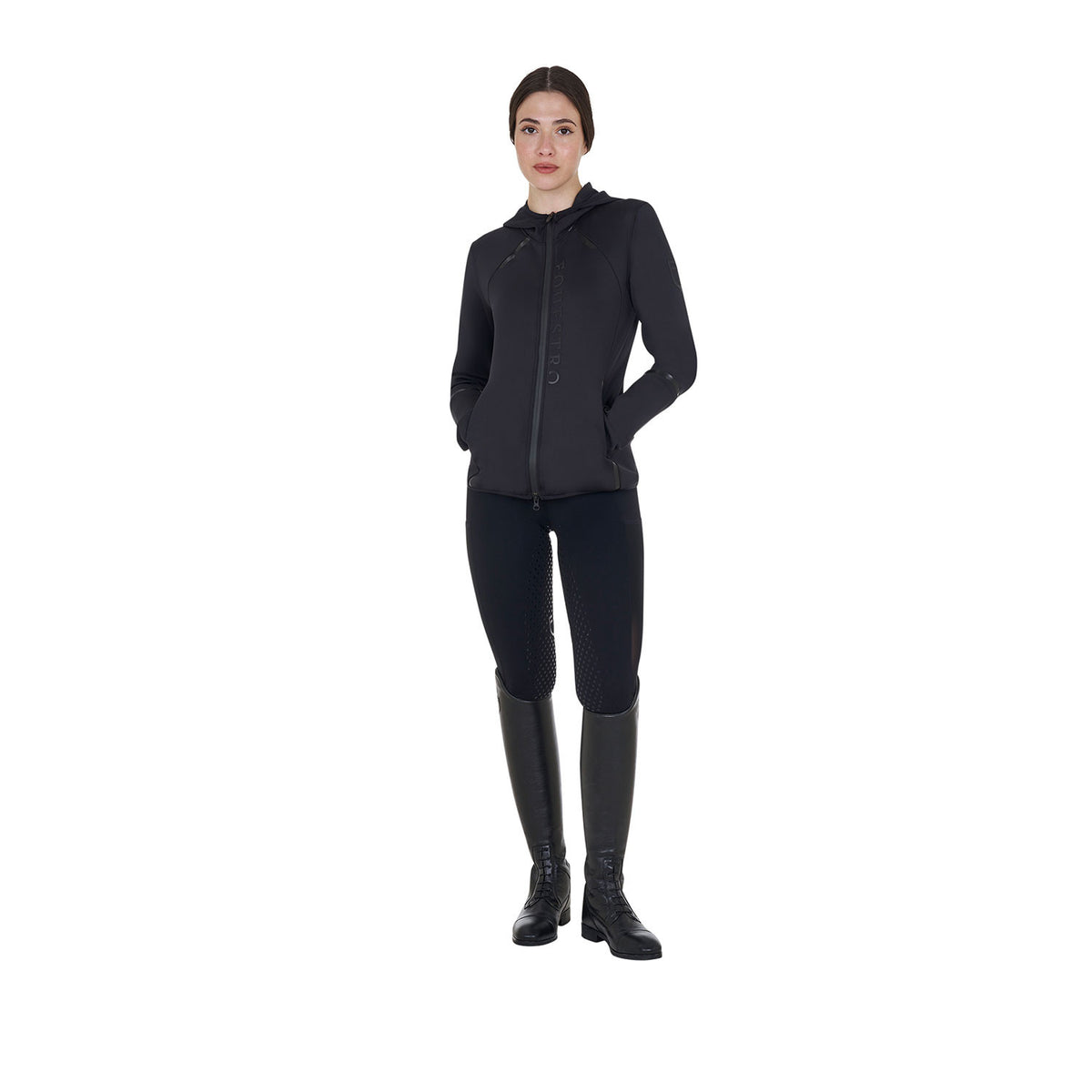 Equestro Ladies Technical Sweatshirt In Jersey With Zip