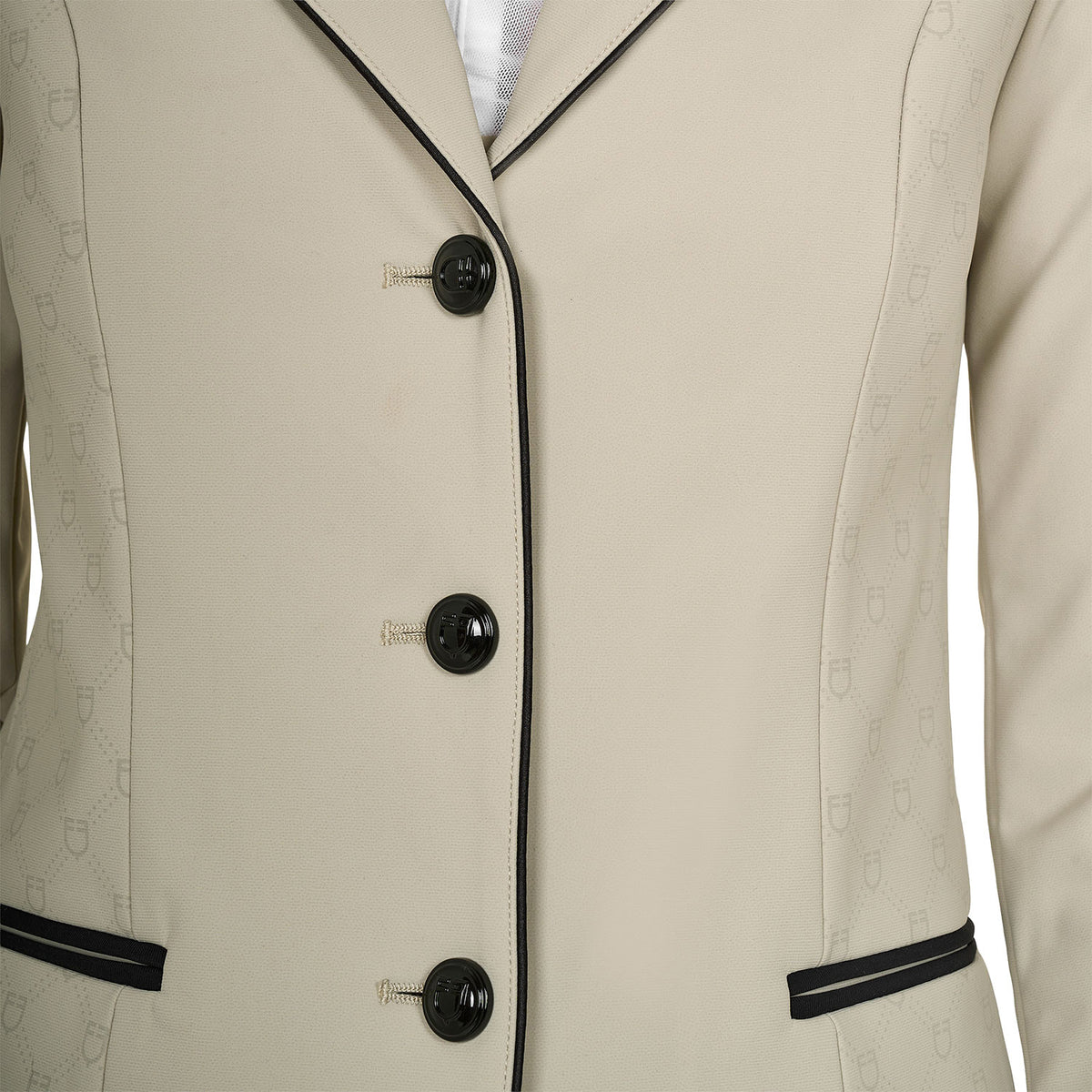 Equestro Ladies Monogram Competition Jacket With Three Buttons