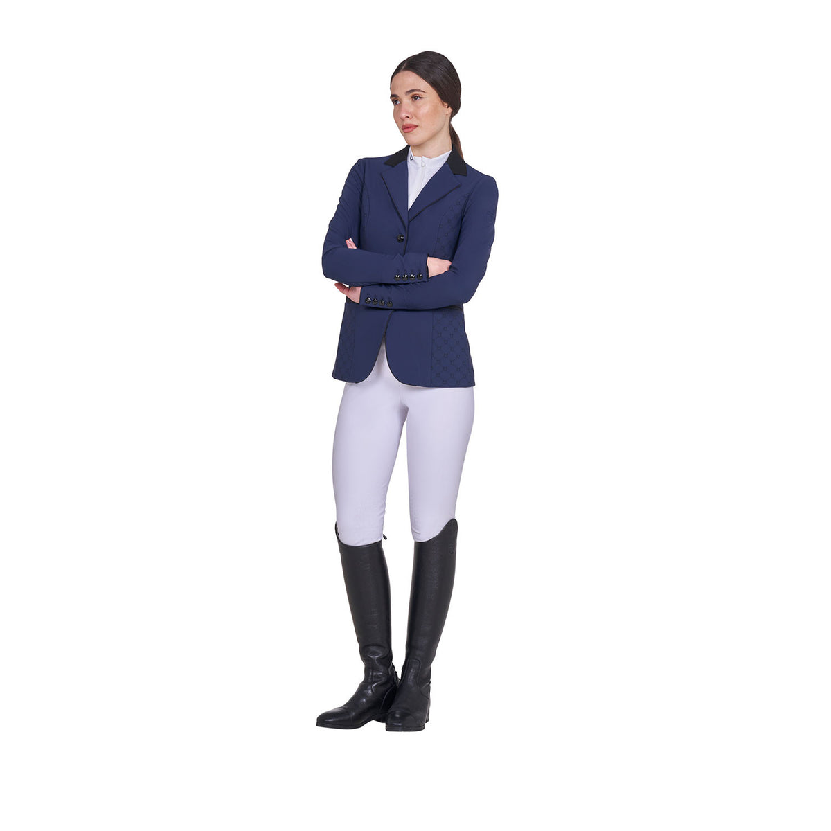 Equestro Ladies Monogram Competition Jacket With Three Buttons