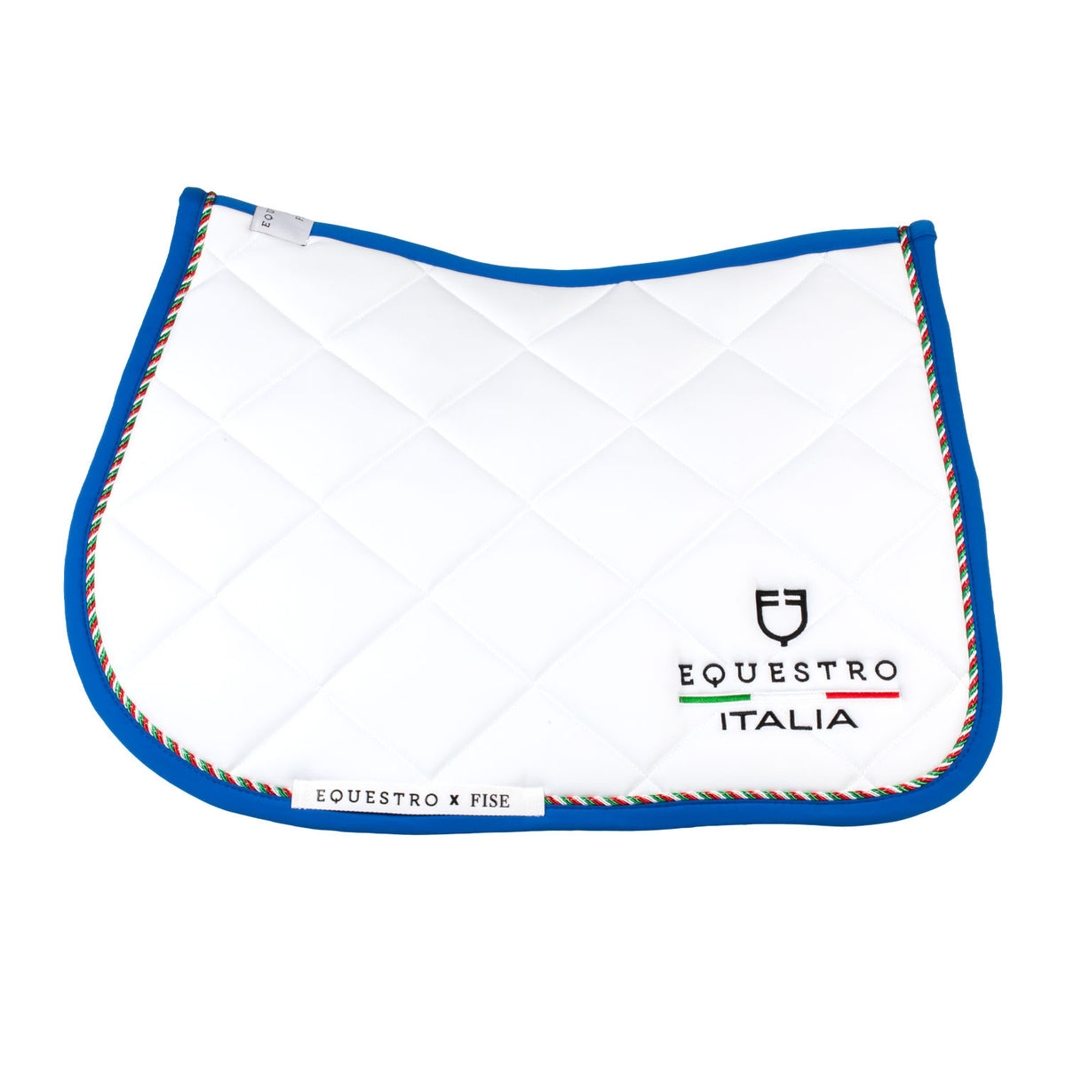 Equestro X FISE Jumping Saddle Pad With Italian Flag Piping