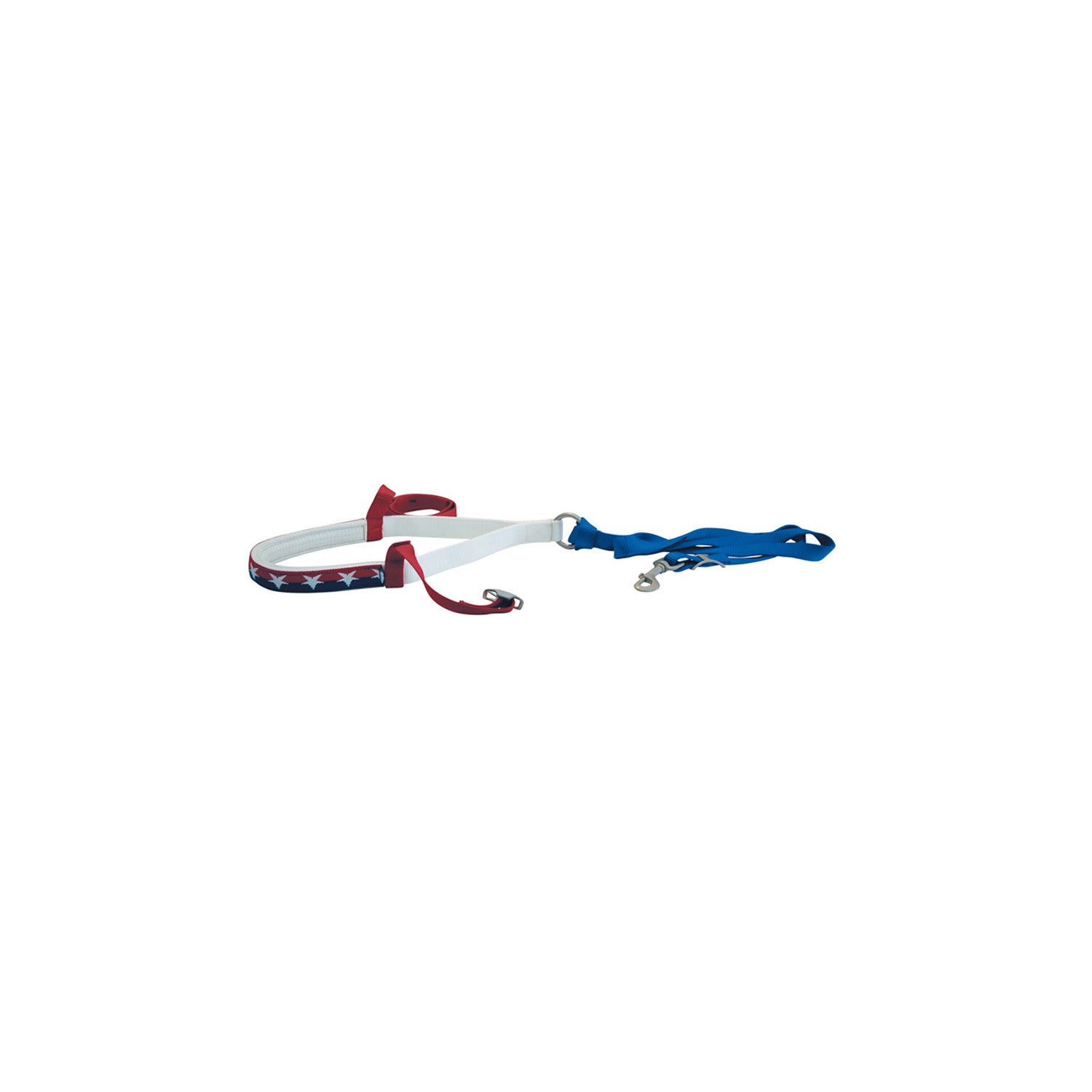 LAKOTA STARS AND STRIPES NOSEBAND AND TIEDOWN IN NYLON.