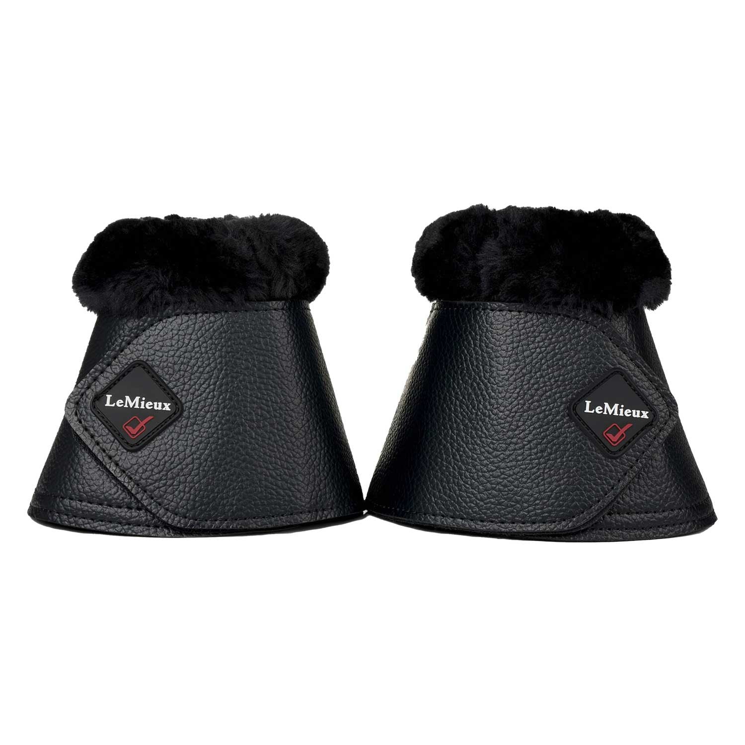 FLEECE WRAPROUND OVER REACH BOOTS BLACK.
