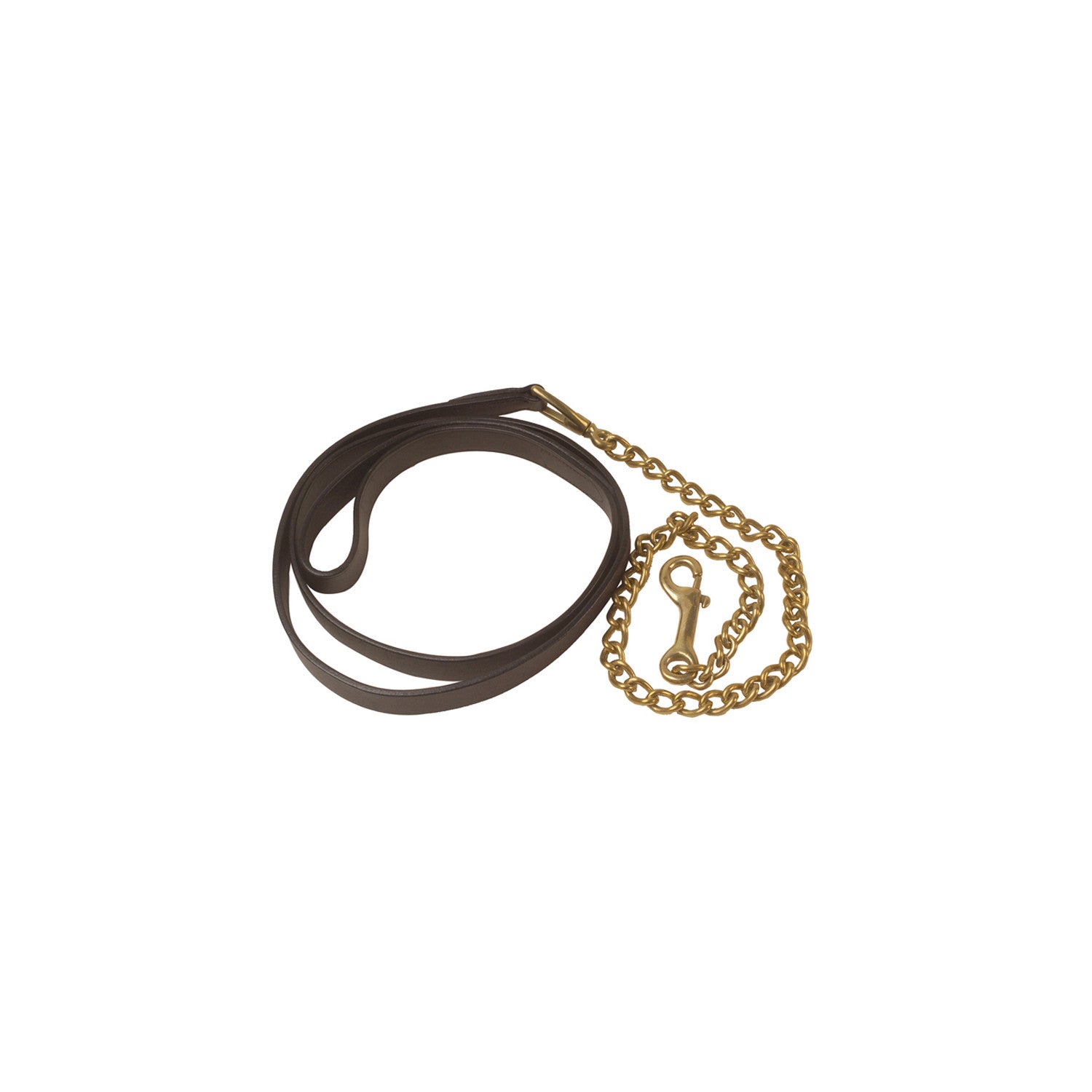 LEATHER LEAD WITH CHAIN.