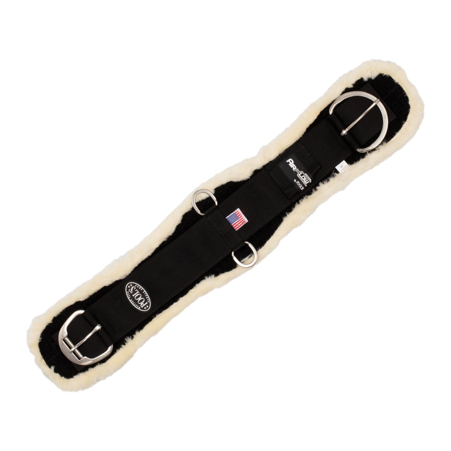 AIRFLOW COMFORT WESTERN GIRTH WITH SYNTHETIC WOOL.
