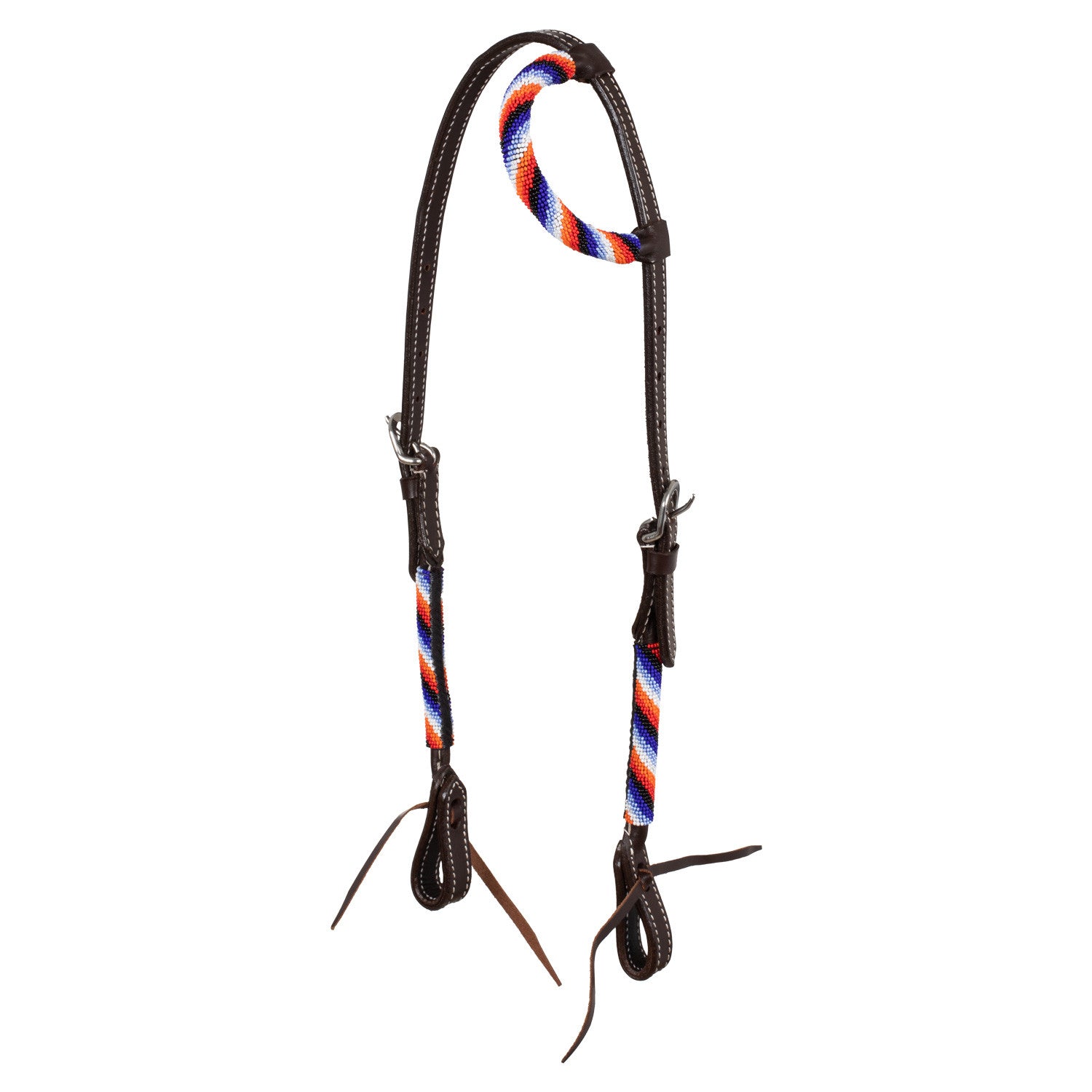 One ear beaded embrodery bridle.