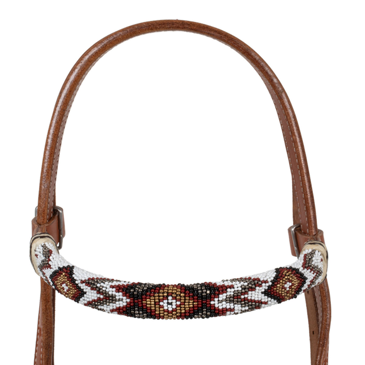 Bridle with beaded soutwest decorations and cottono mecate reins