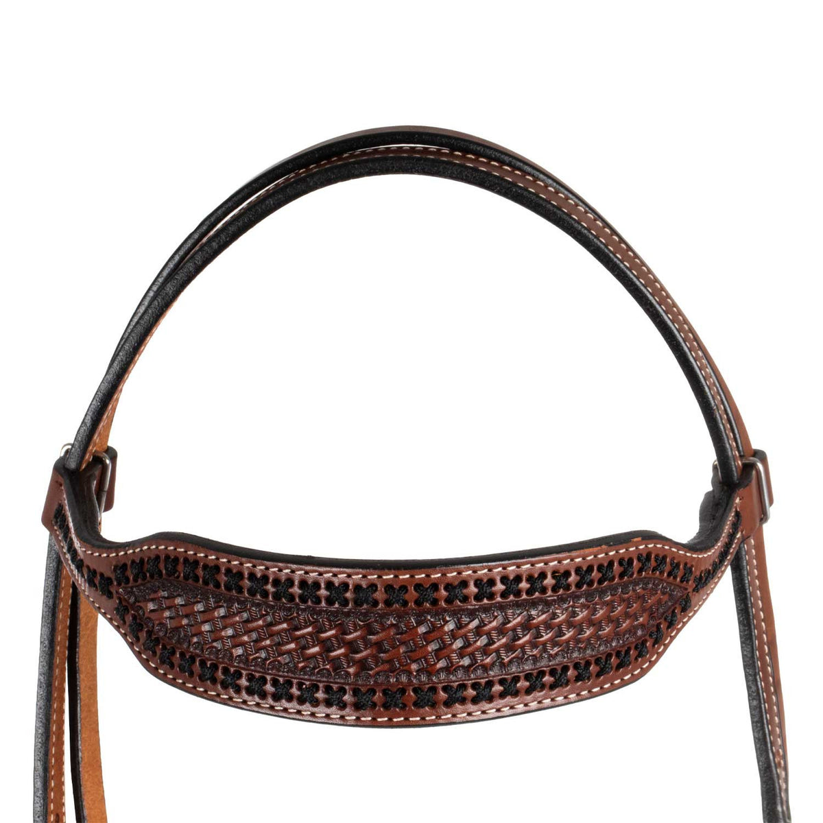 WESTERN BRIDLE WITH WIDE BROWBAND