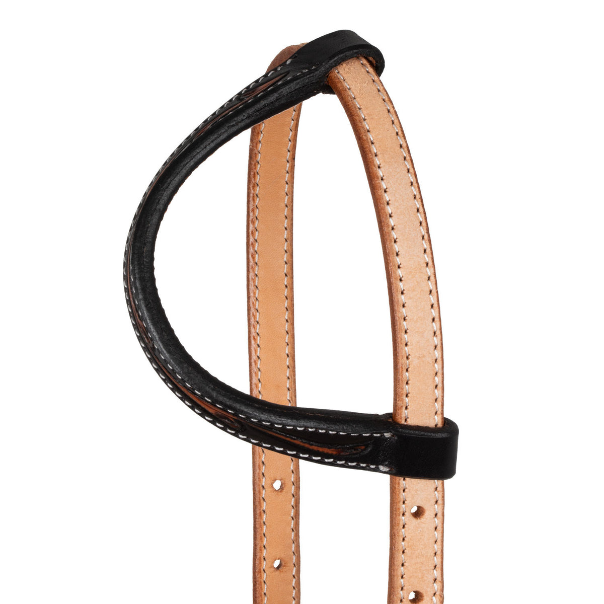 ONE EAR WESTERN BRIDLE DARK FLORAL TOOLING